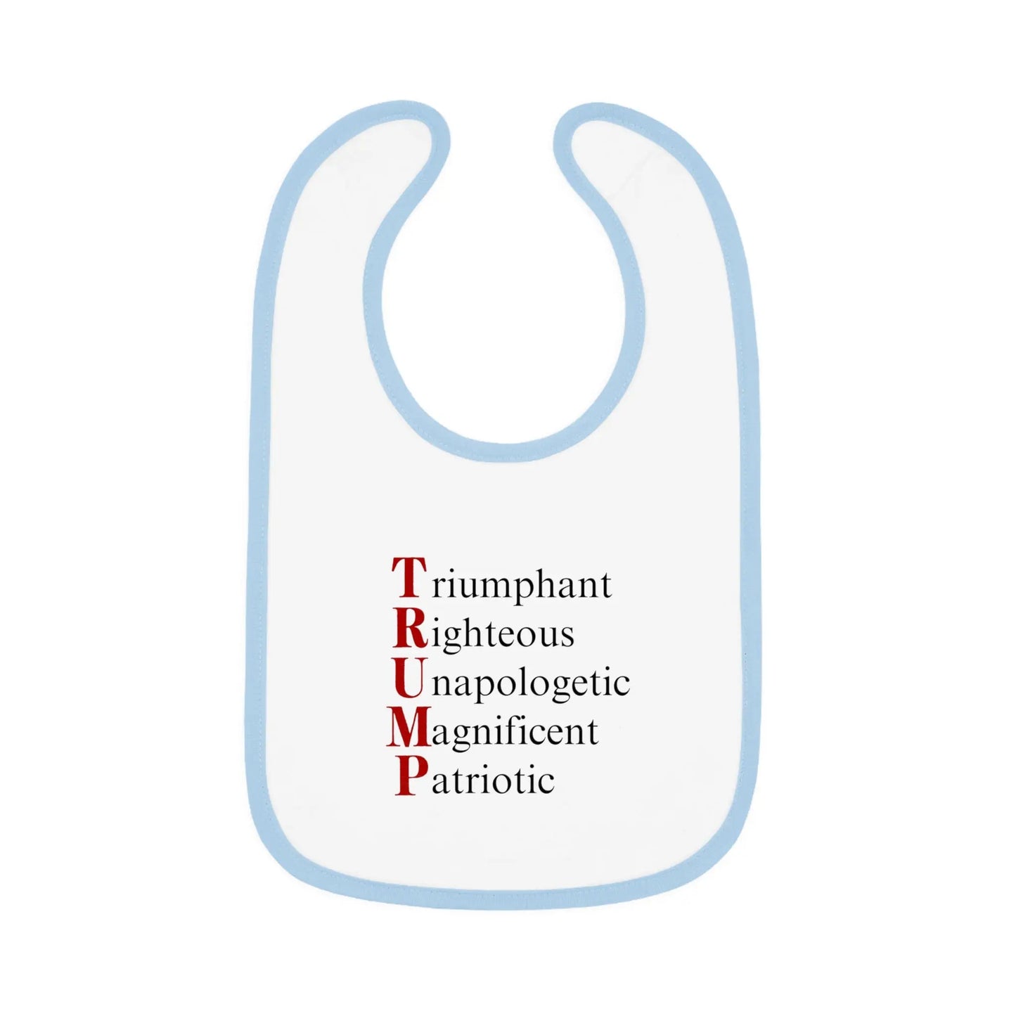 Political Baby Bib - Pro-Trump Word Play Design Printify