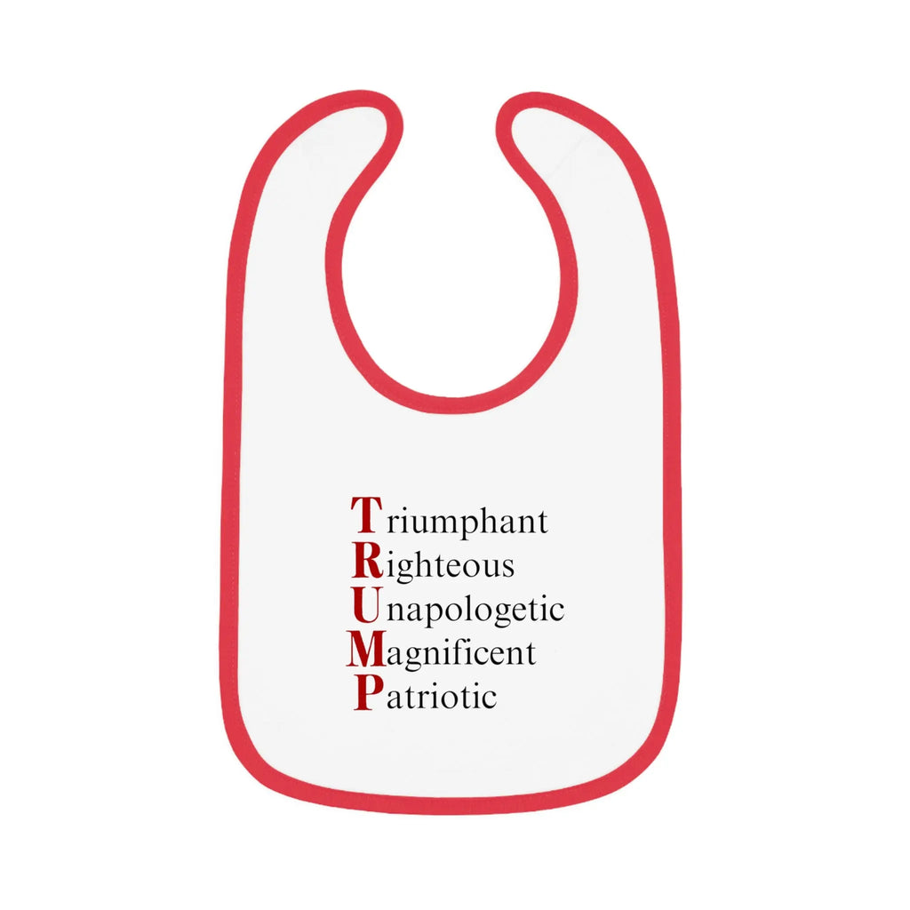 Political Baby Bib - Pro-Trump Word Play Design Printify