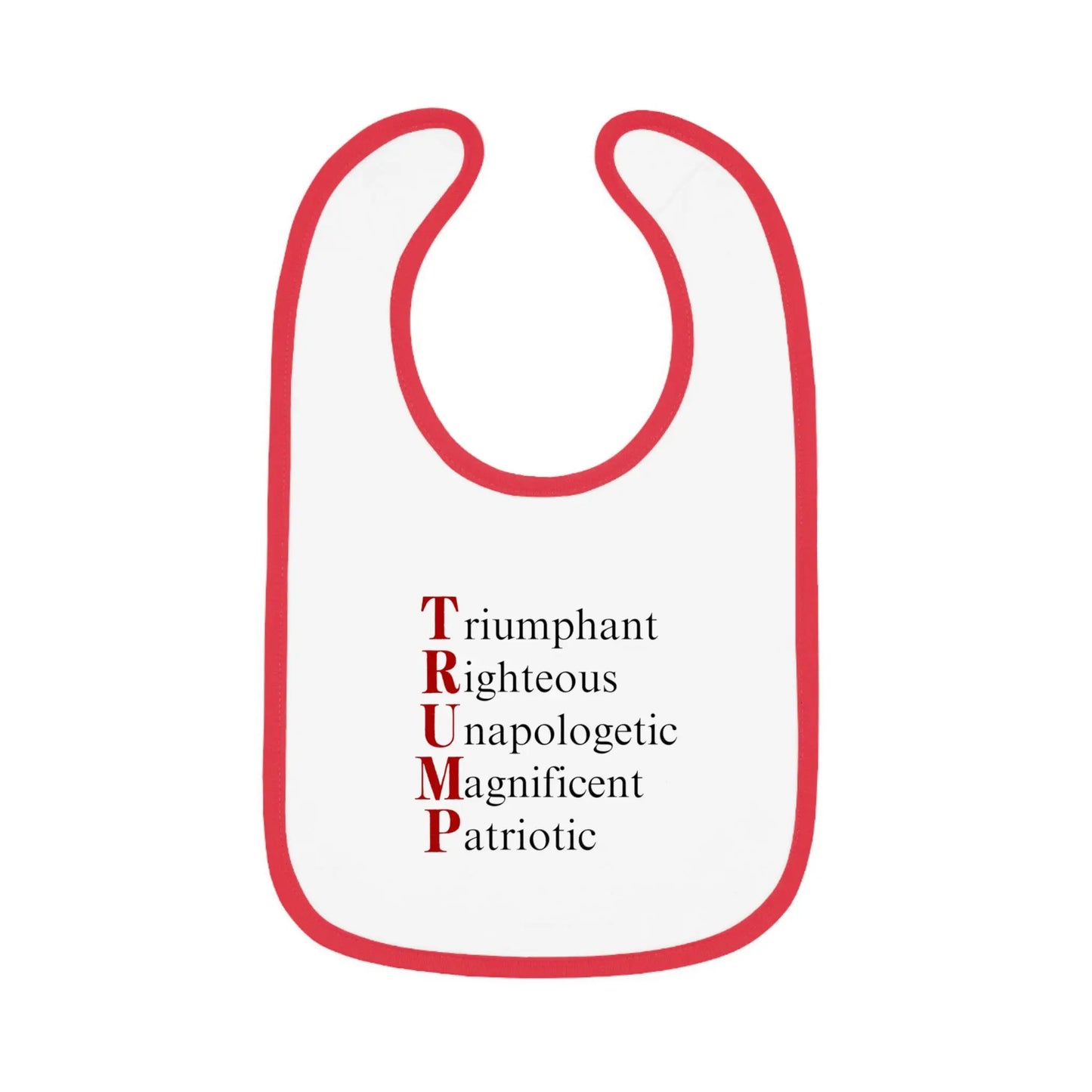 Political Baby Bib - Pro-Trump Word Play Design Printify