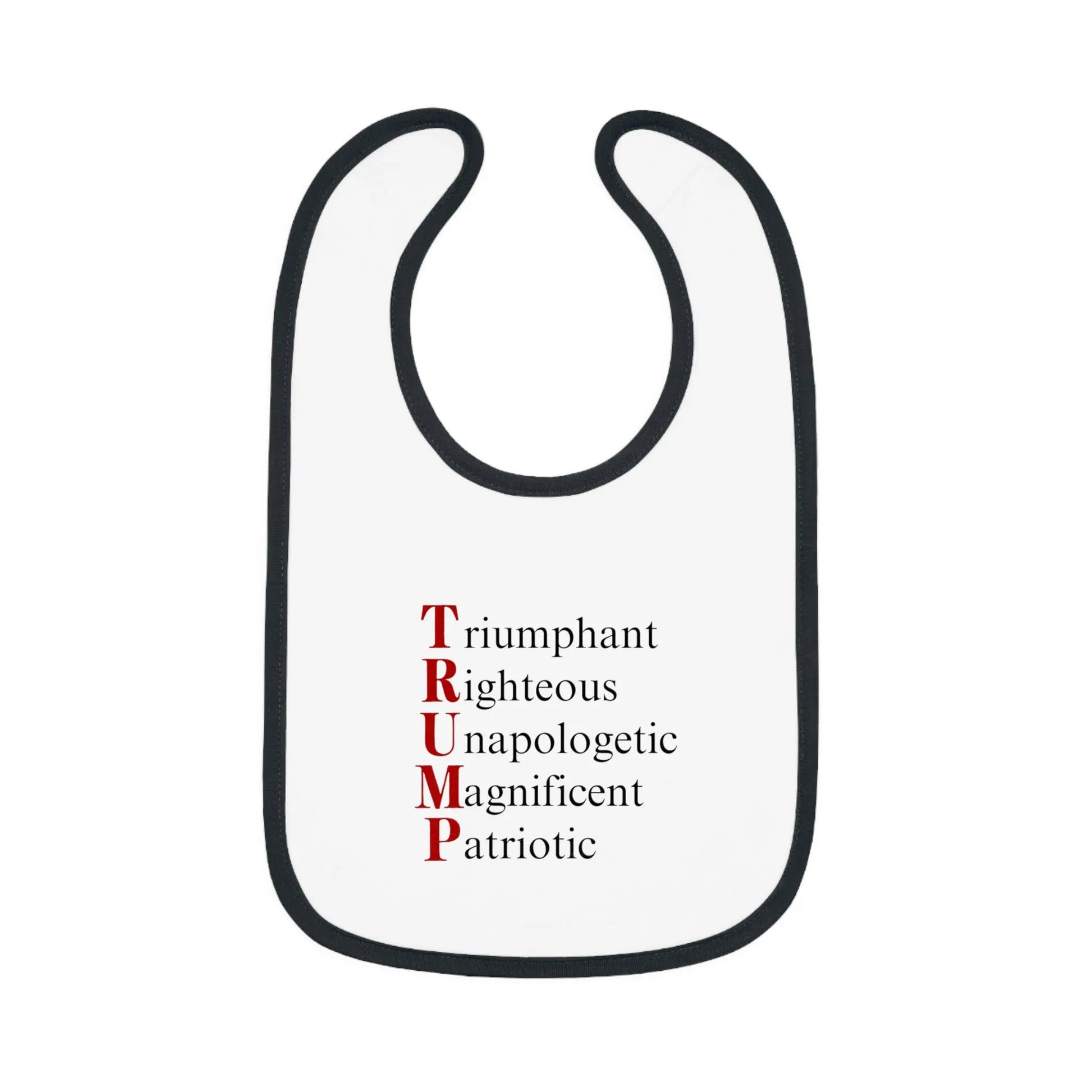 Political Baby Bib - Pro-Trump Word Play Design Printify
