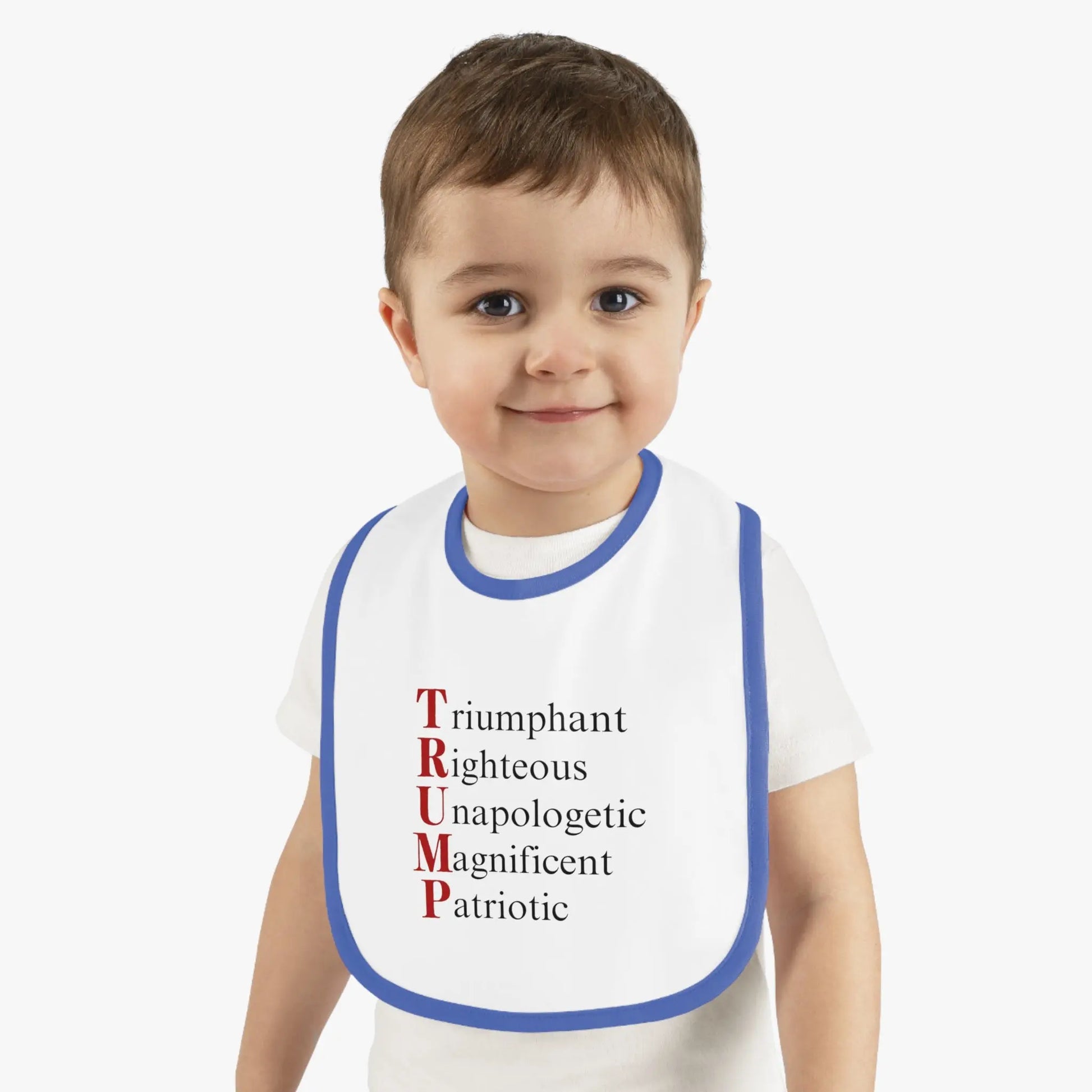 Political Baby Bib - Pro-Trump Word Play Design Printify