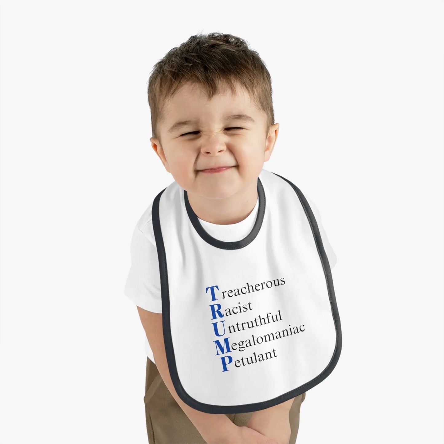 Political Baby Bib - Trump Word Play Design Printify