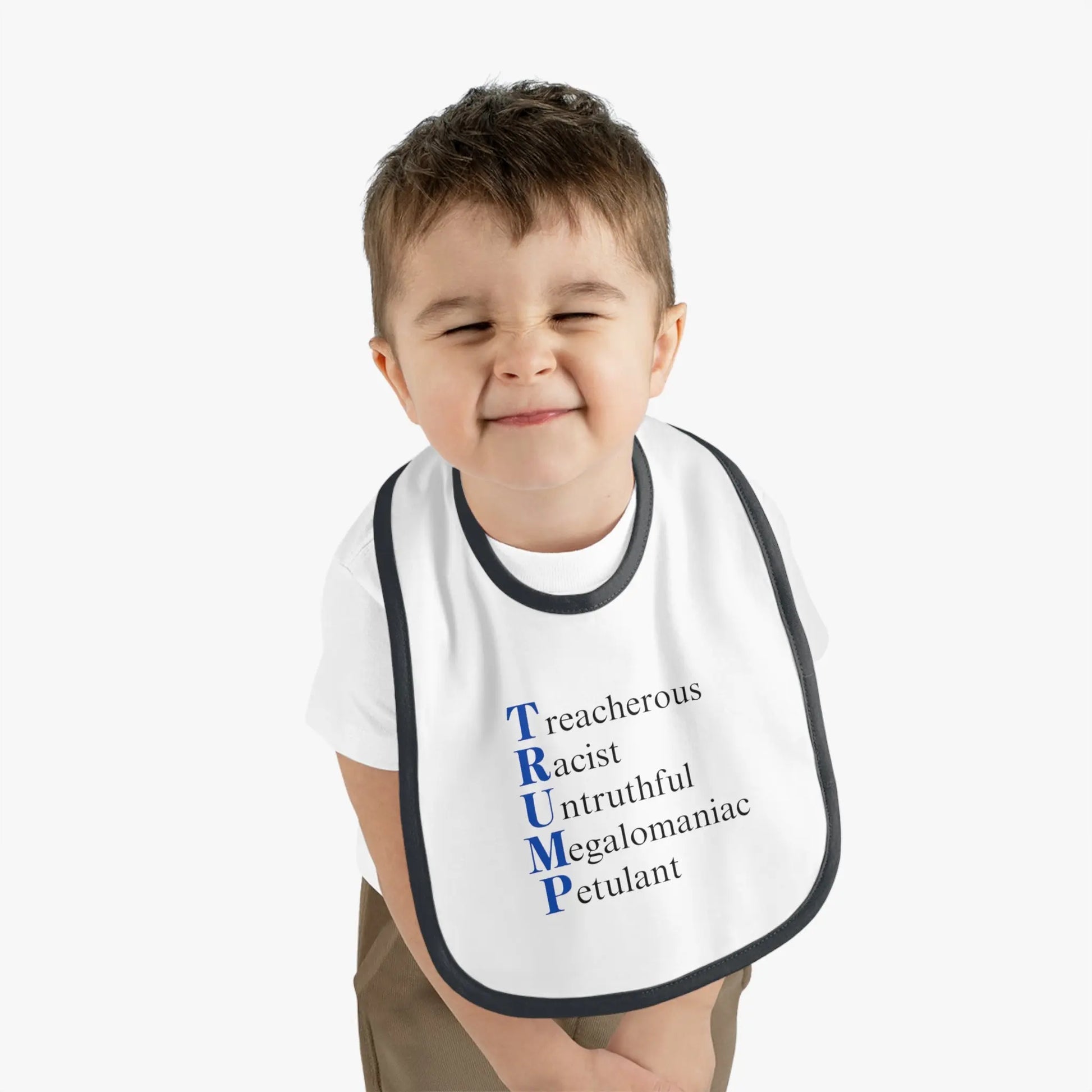 Political Baby Bib - Trump Word Play Design Printify