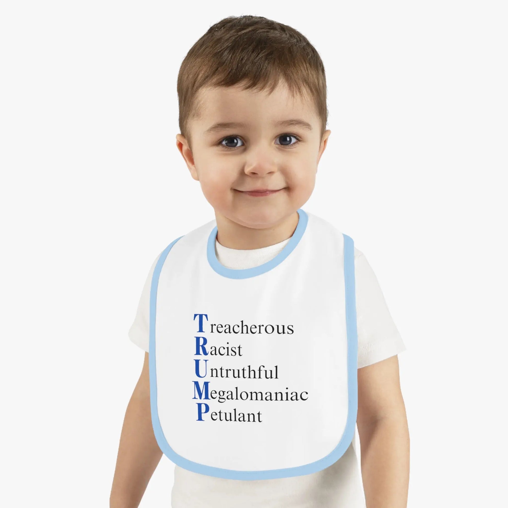 Political Baby Bib - Trump Word Play Design Printify