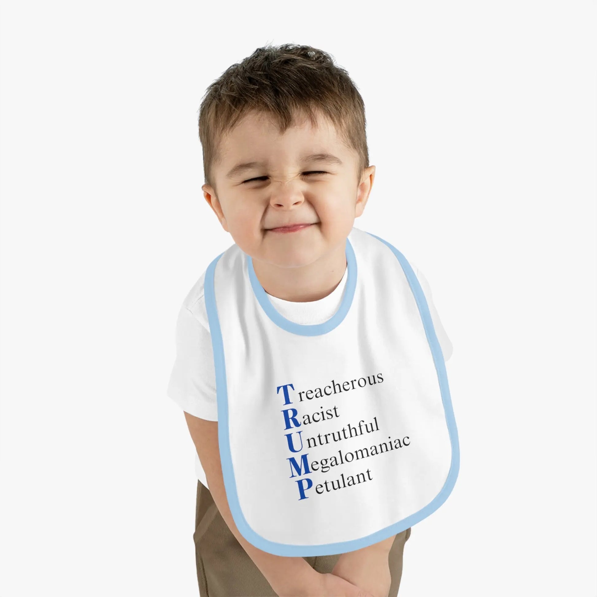 Political Baby Bib - Trump Word Play Design Printify