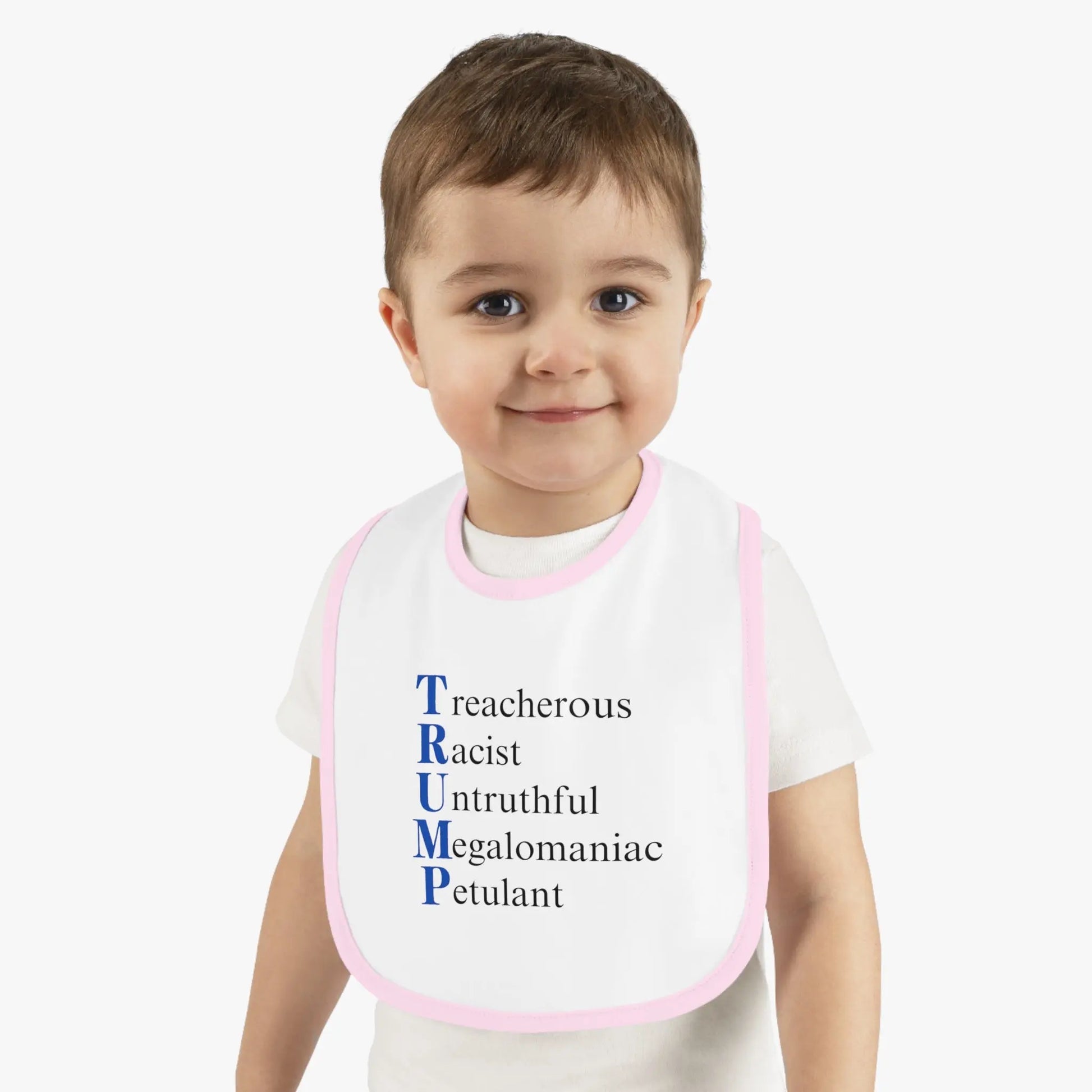 Political Baby Bib - Trump Word Play Design Printify