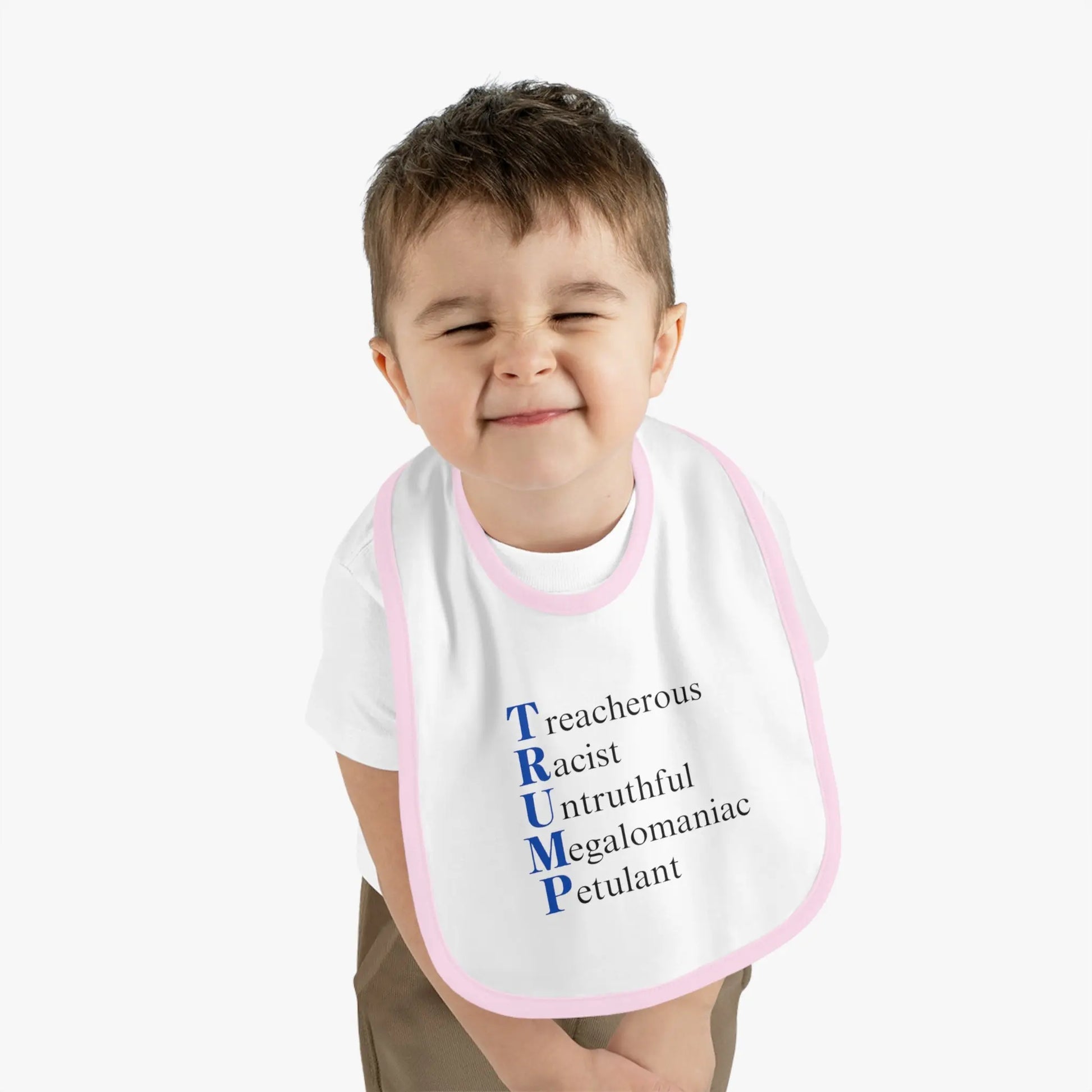 Political Baby Bib - Trump Word Play Design Printify