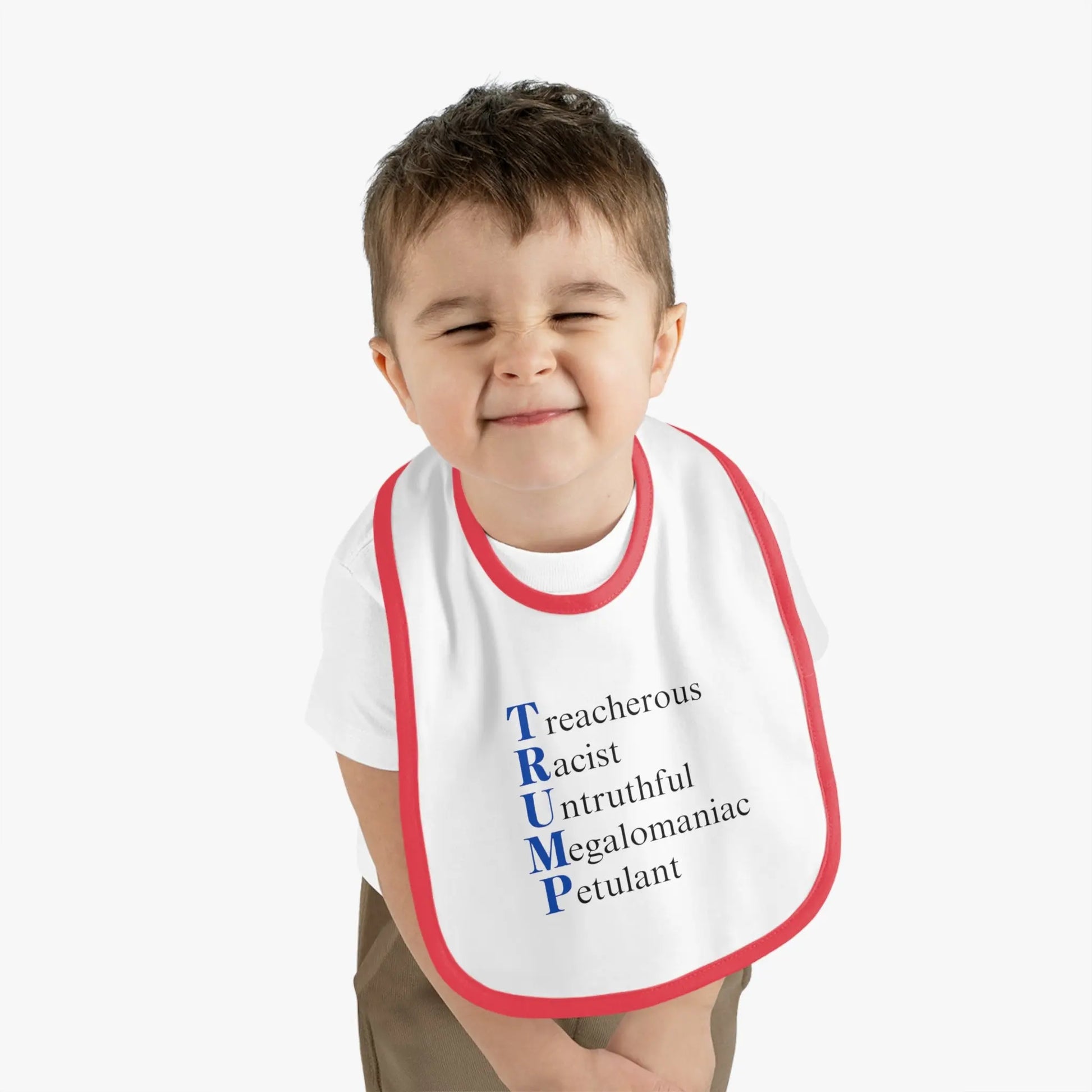 Political Baby Bib - Trump Word Play Design Printify