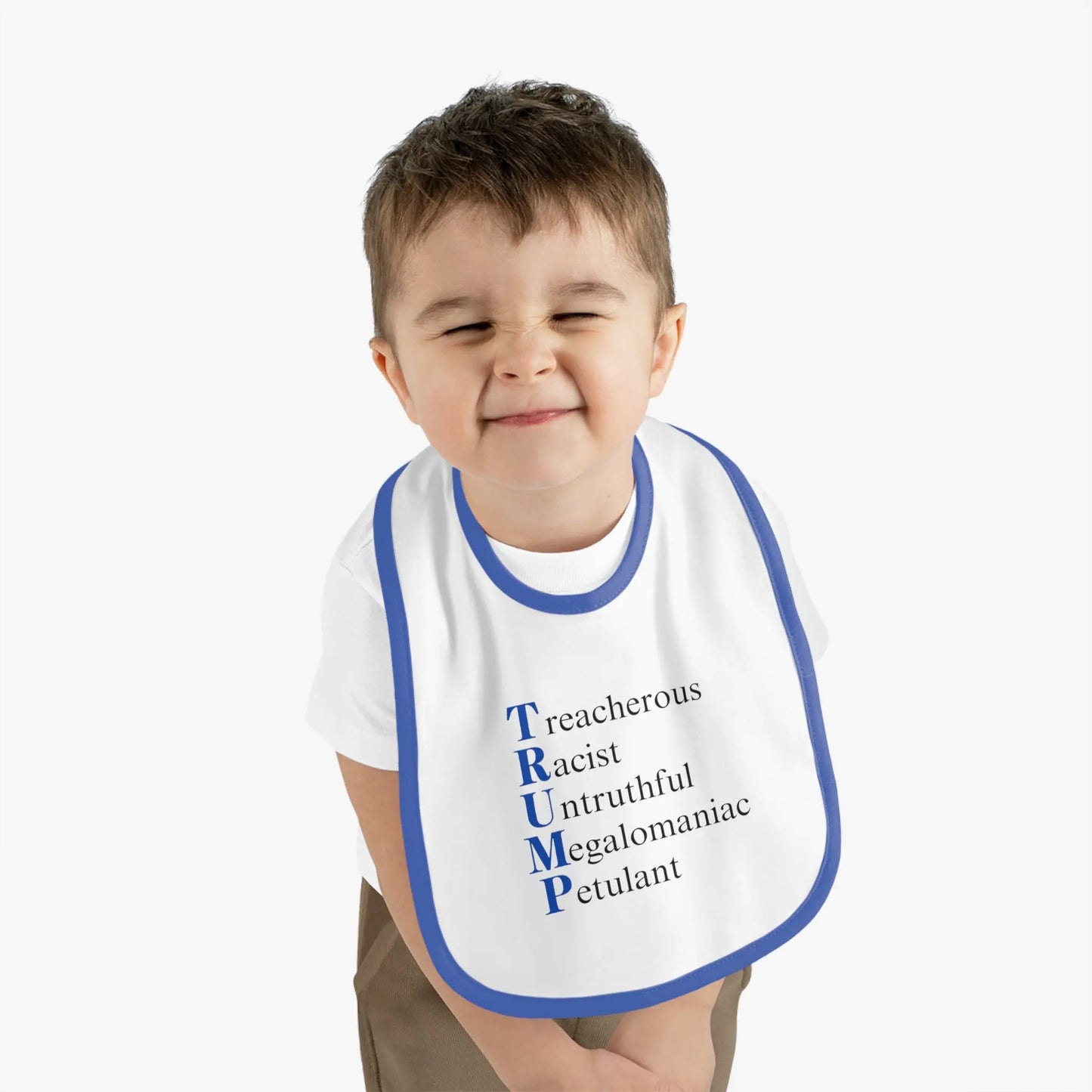 Political Baby Bib - Trump Word Play Design Printify