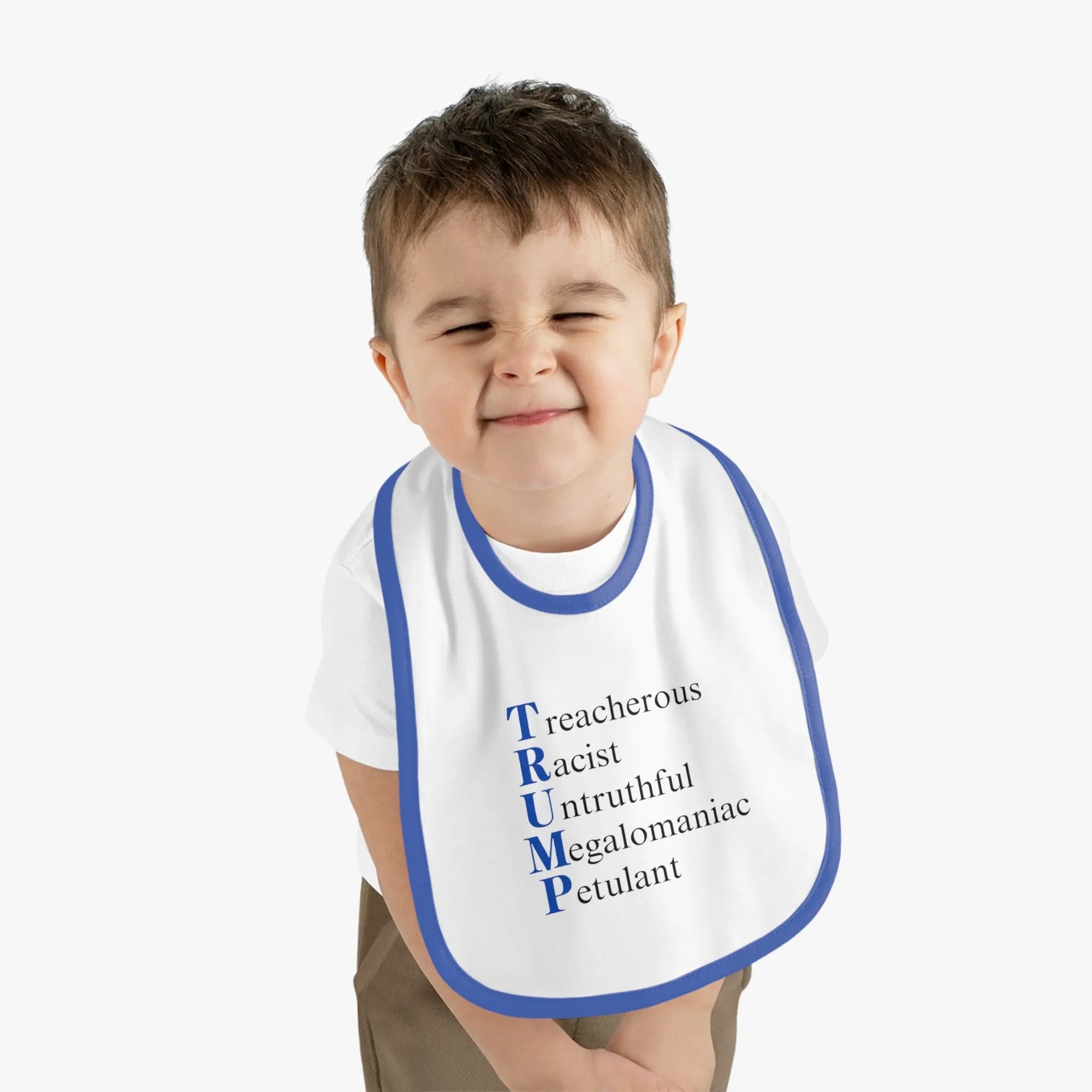 Political Baby Bib - Trump Word Play Design Printify