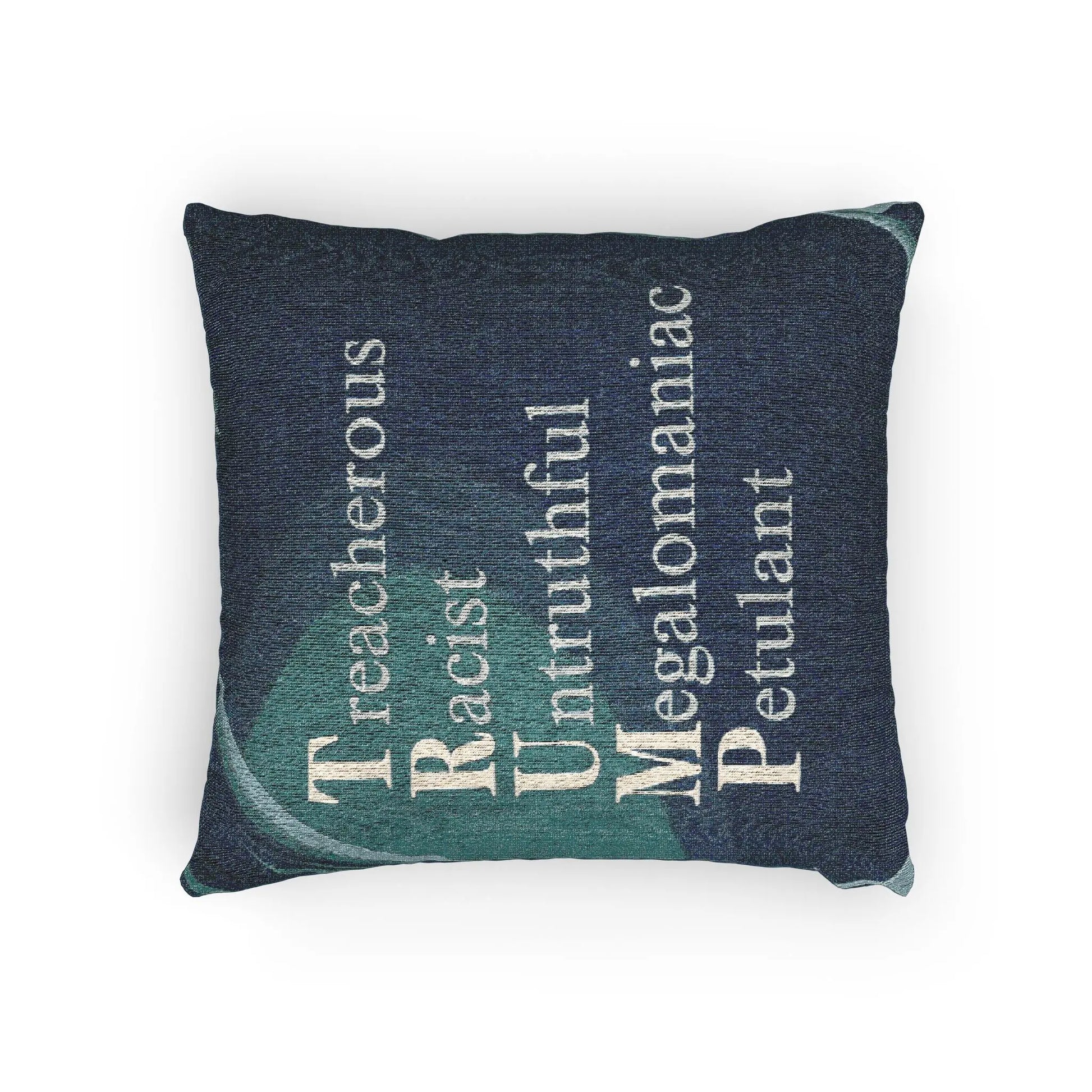 Political Statement Woven Pillow - Anti-Trump Text Printify