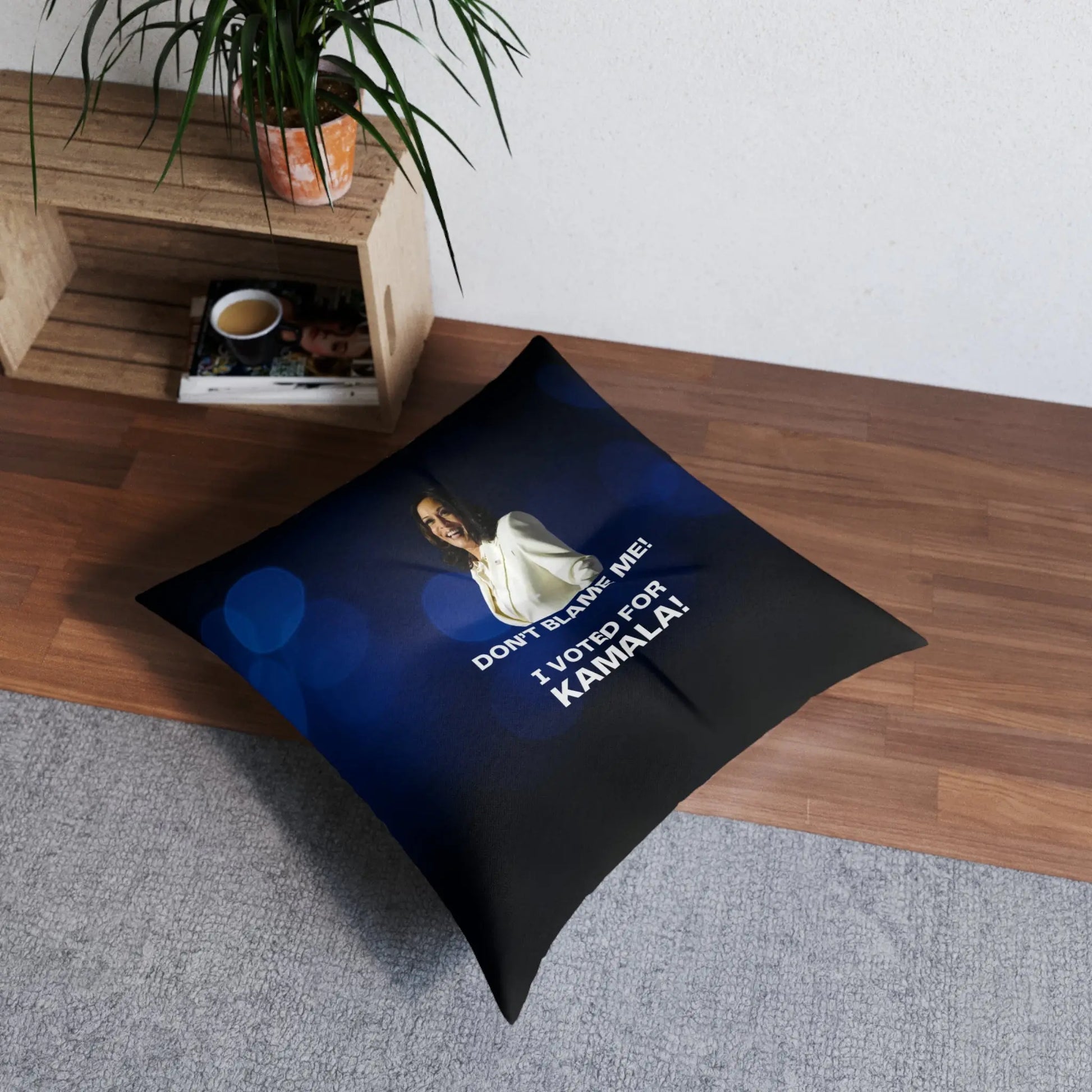 Political Tufted Floor Pillow - 'I Voted for Kamala!' Printify