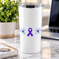 Epilepsy Awareness Purple Ribbon & Neuron 20 oz Insulated Tumbler