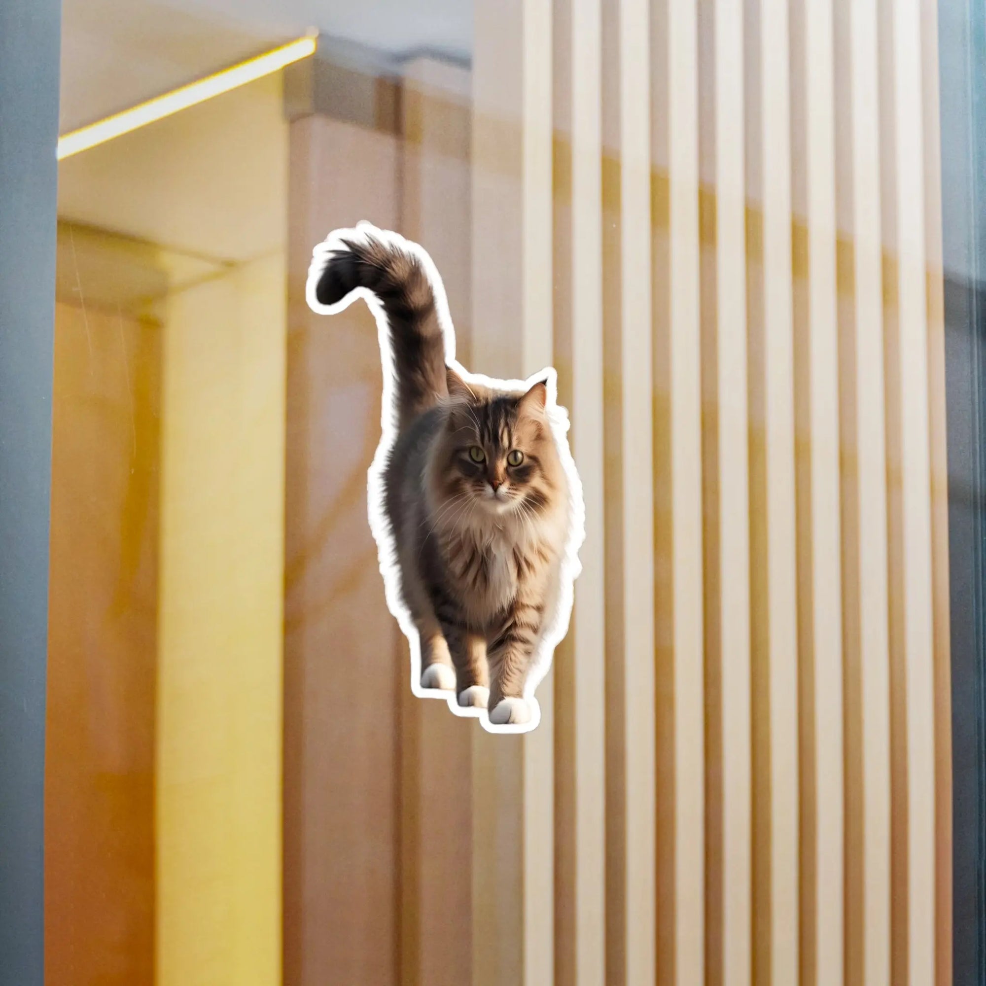 Realistic Cat Vinyl Sticker - Perfect for Cat Lovers and Home Decor Printify