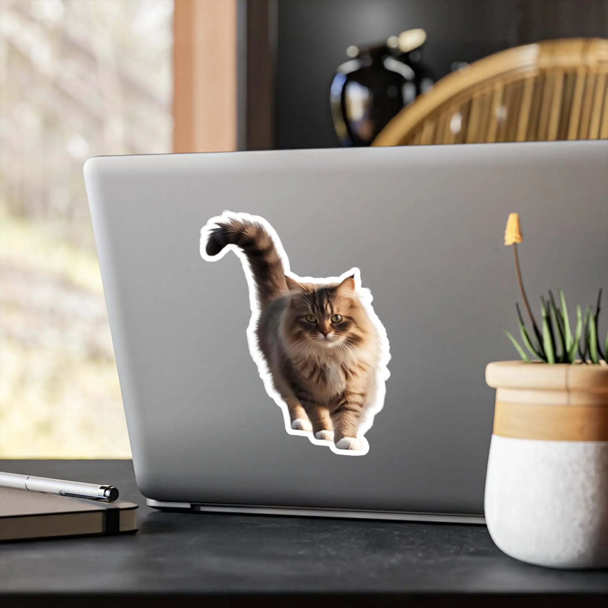 Realistic Cat Vinyl Sticker - Perfect for Cat Lovers and Home Decor Printify