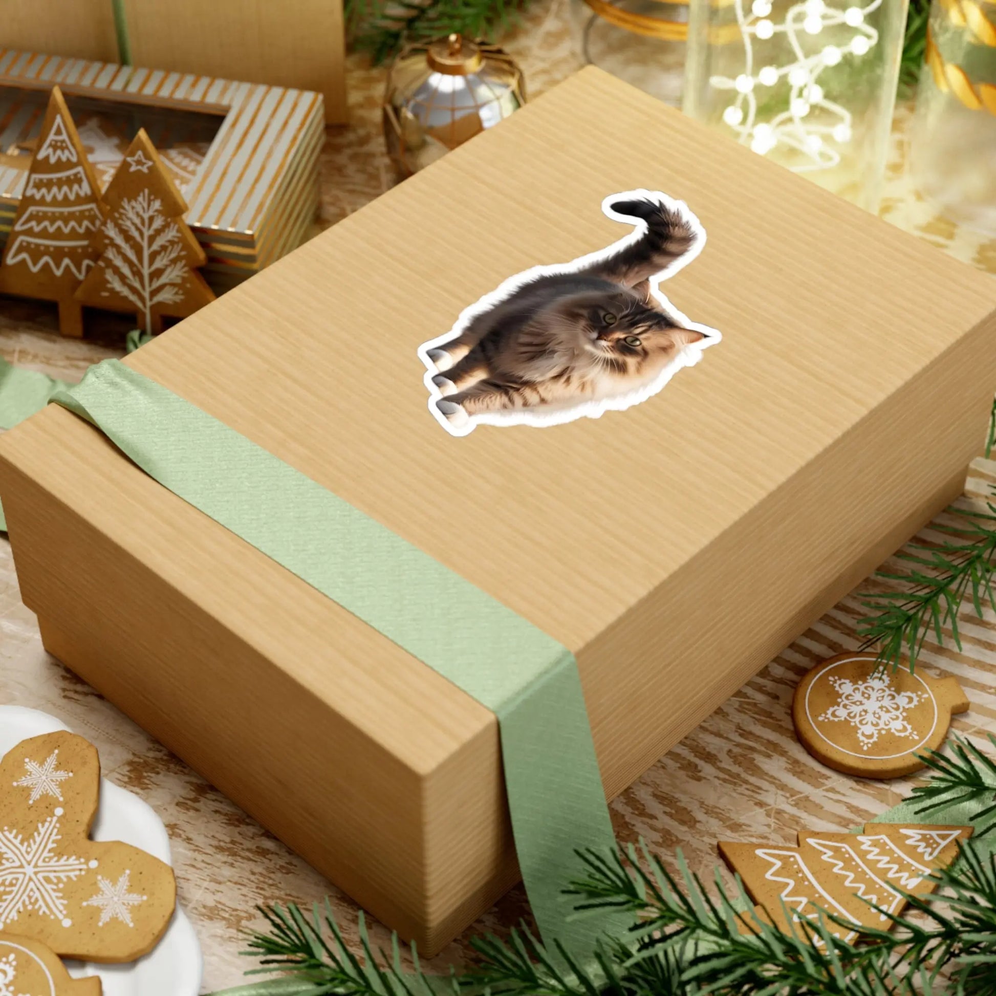 Realistic Cat Vinyl Sticker - Perfect for Cat Lovers and Home Decor Printify