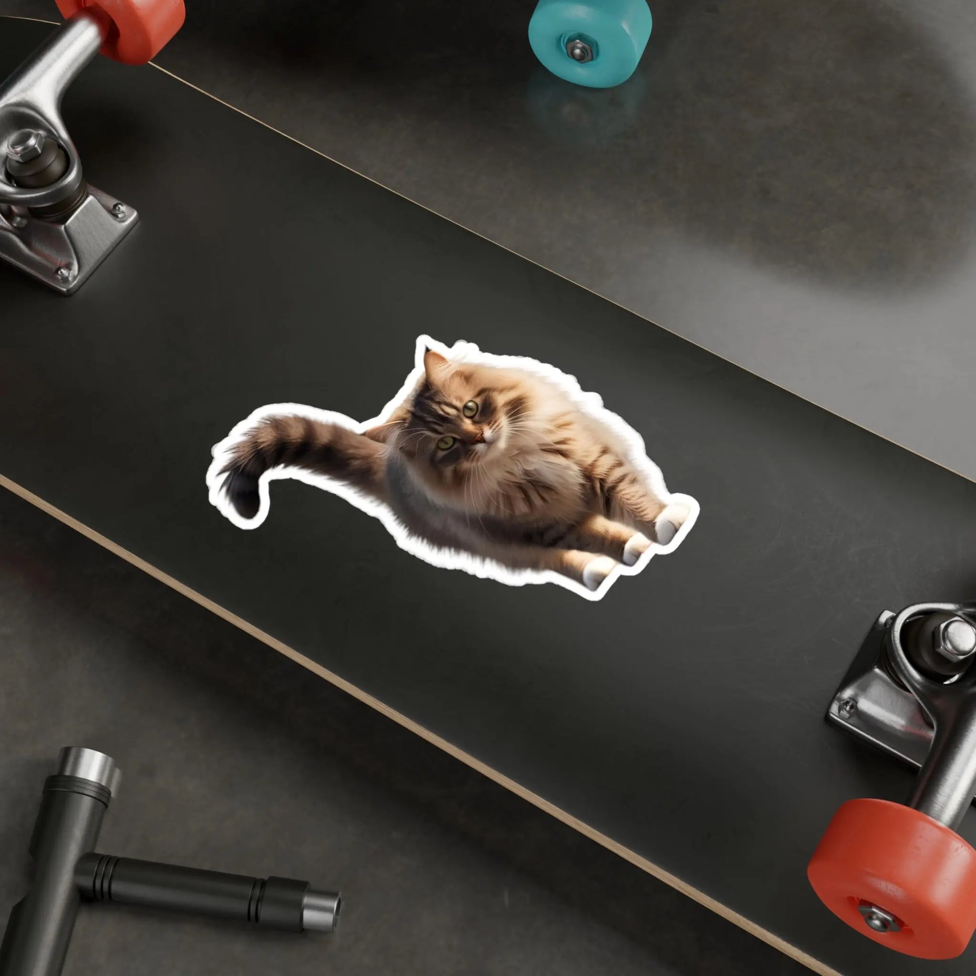 Realistic Cat Vinyl Sticker - Perfect for Cat Lovers and Home Decor Printify