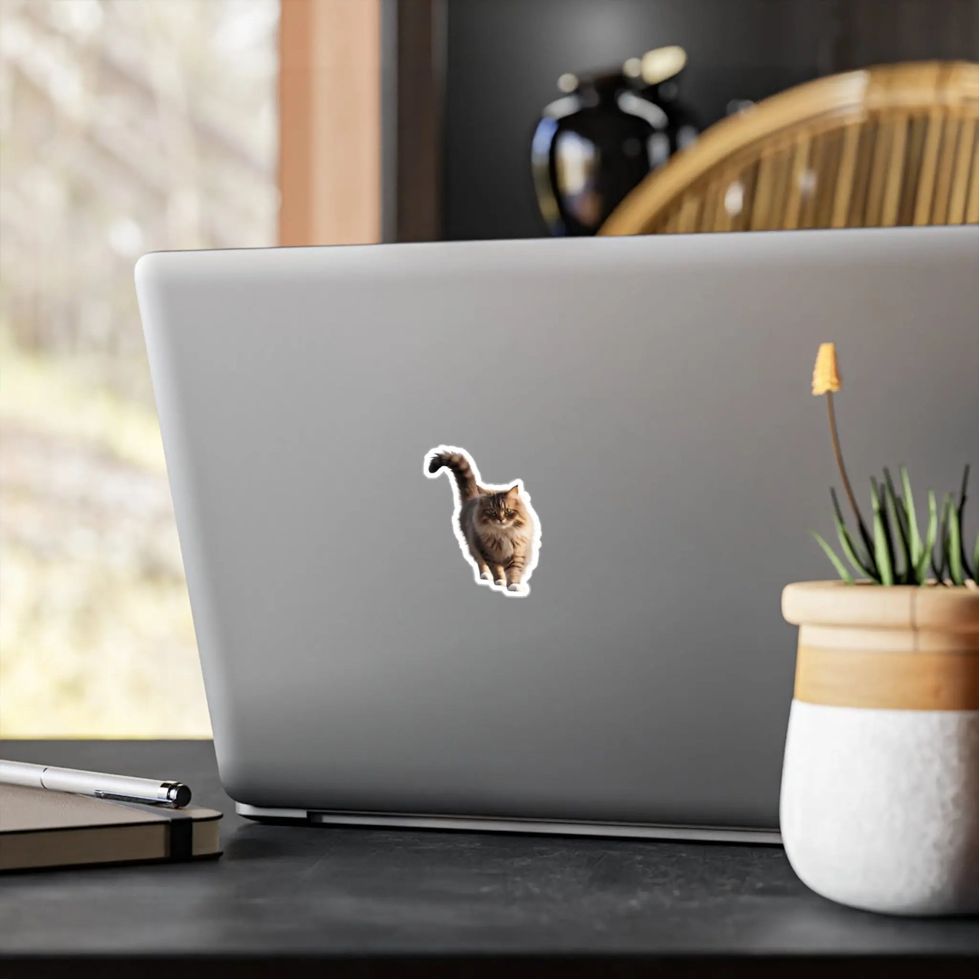 Realistic Cat Vinyl Sticker - Perfect for Cat Lovers and Home Decor Printify