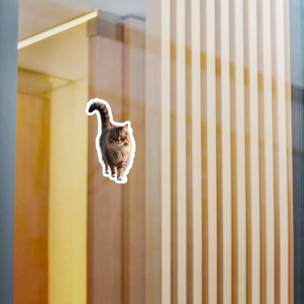 Realistic Cat Vinyl Sticker - Perfect for Cat Lovers and Home Decor Printify