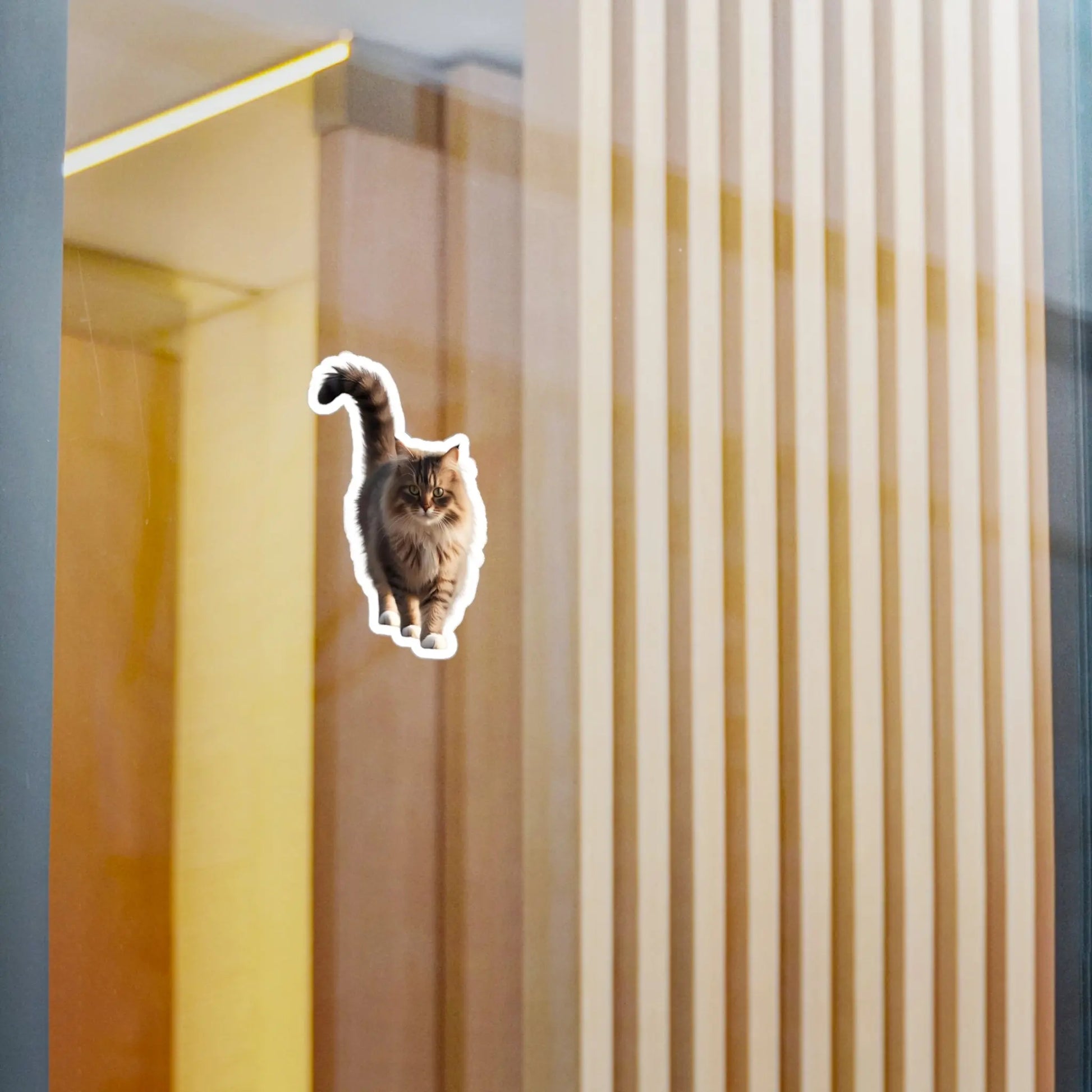Realistic Cat Vinyl Sticker - Perfect for Cat Lovers and Home Decor Printify