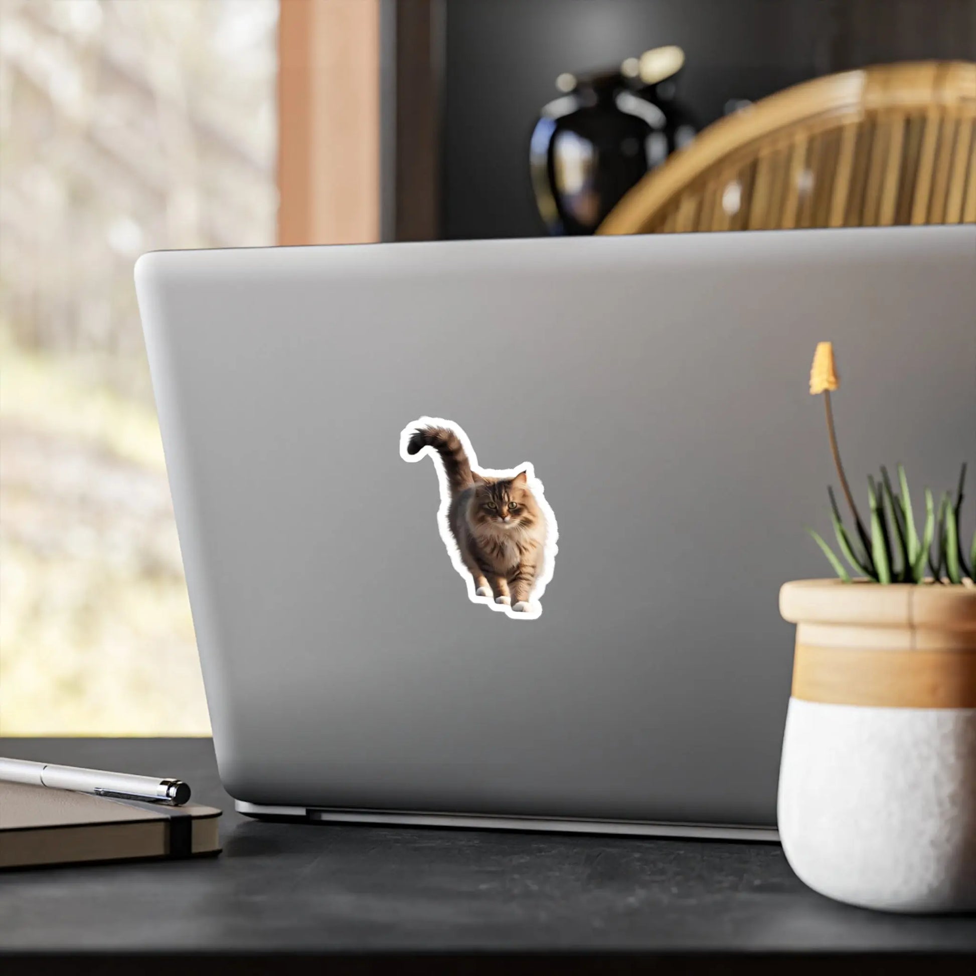 Realistic Cat Vinyl Sticker - Perfect for Cat Lovers and Home Decor Printify