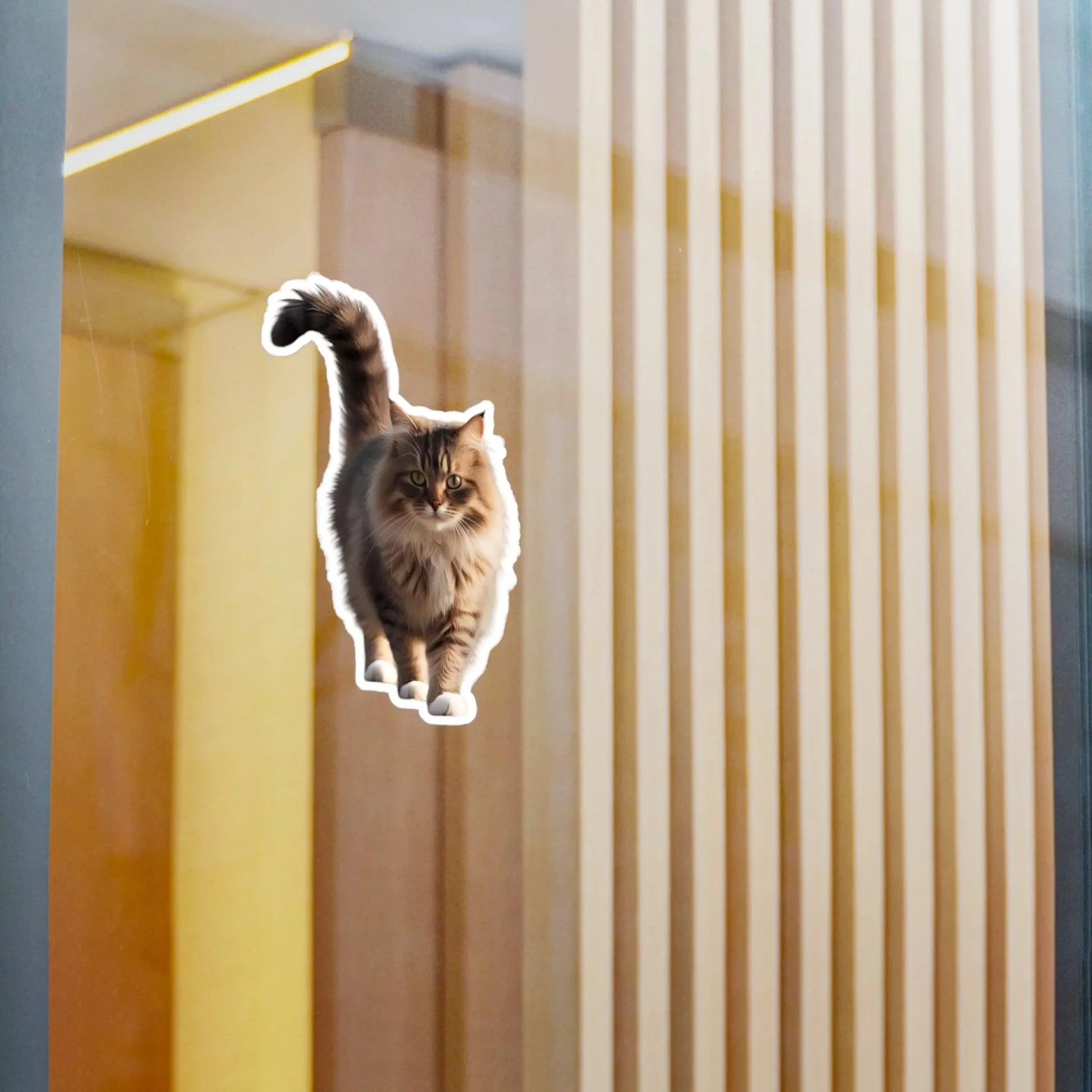 Realistic Cat Vinyl Sticker - Perfect for Cat Lovers and Home Decor Printify