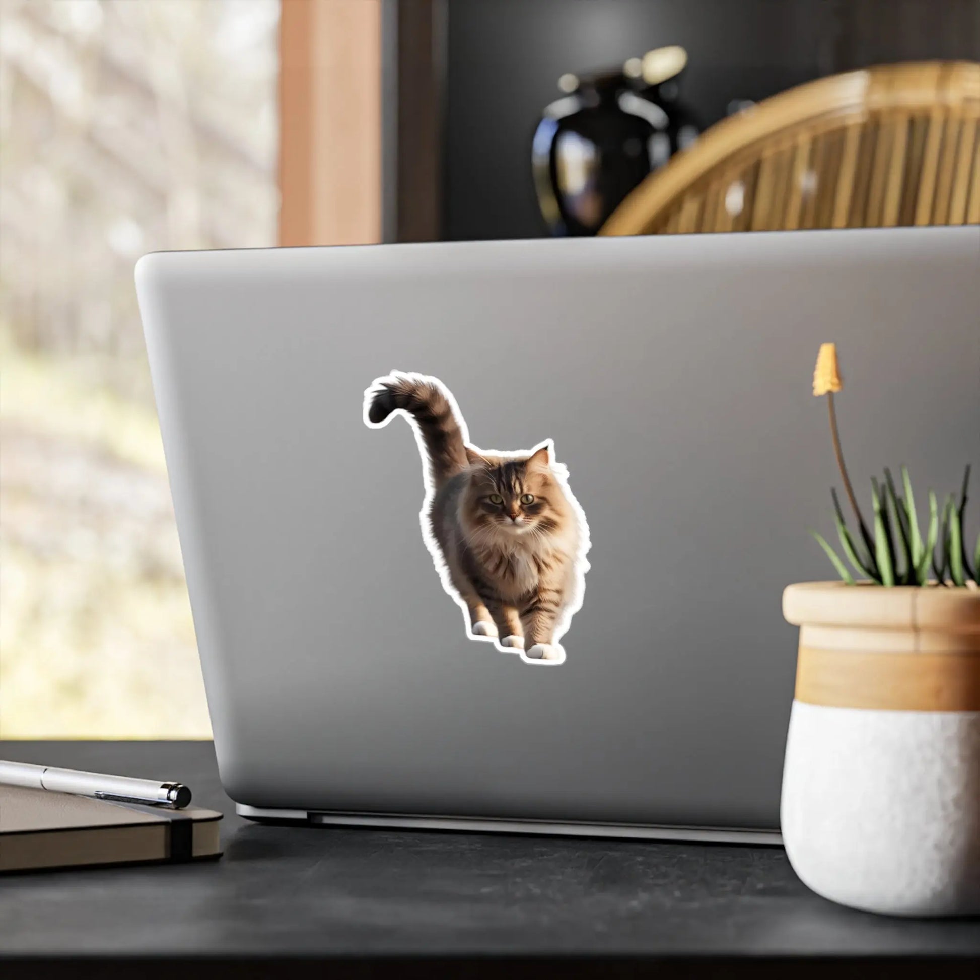 Realistic Cat Vinyl Sticker - Perfect for Cat Lovers and Home Decor Printify