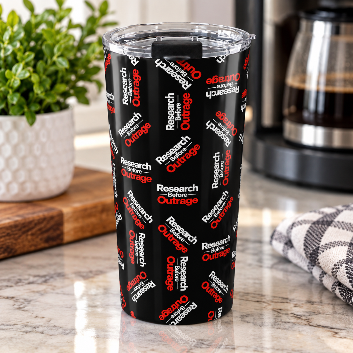 Research Before Outrage 20 oz Tumbler | Social Media & True Crime