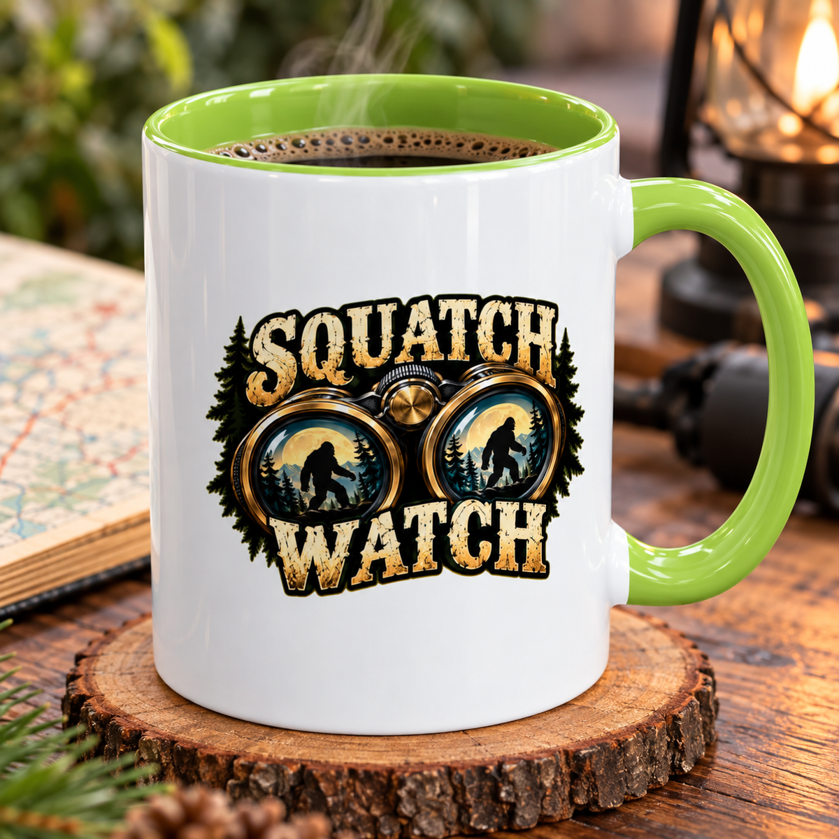 Squatch Watch Bigfoot Mug | Two-Tone Sasquatch Coffee Cup (11oz/15oz)