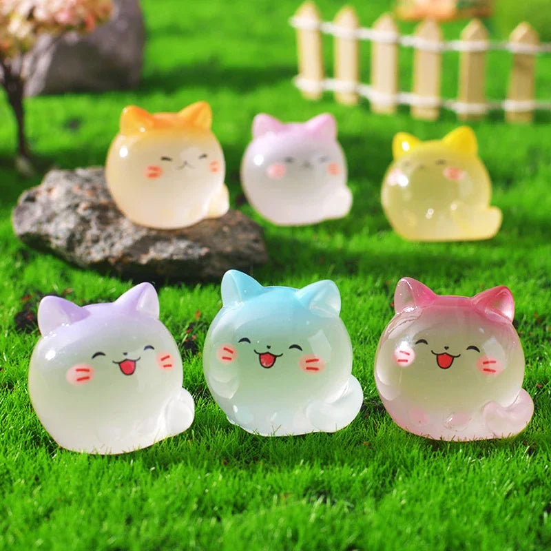 Luminous Mini Cat Micro Landscape Desktop Ornaments