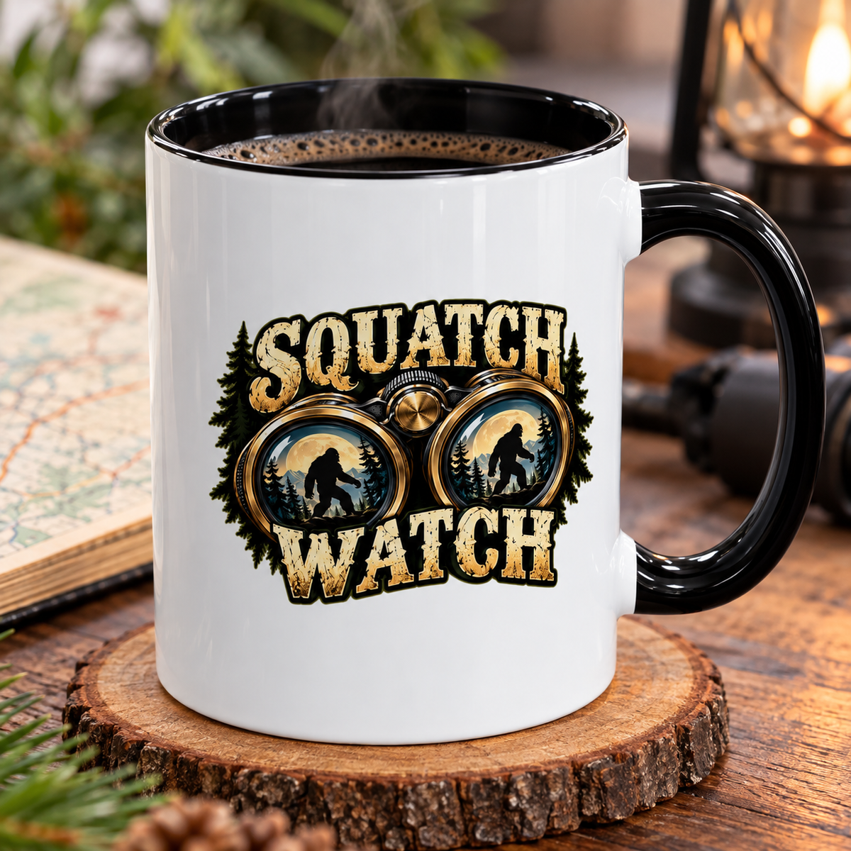 Squatch Watch Bigfoot Mug | Two-Tone Sasquatch Coffee Cup (11oz/15oz)