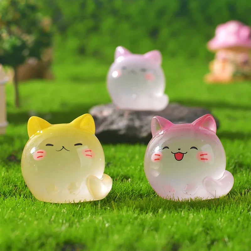 Luminous Mini Cat Micro Landscape Desktop Ornaments