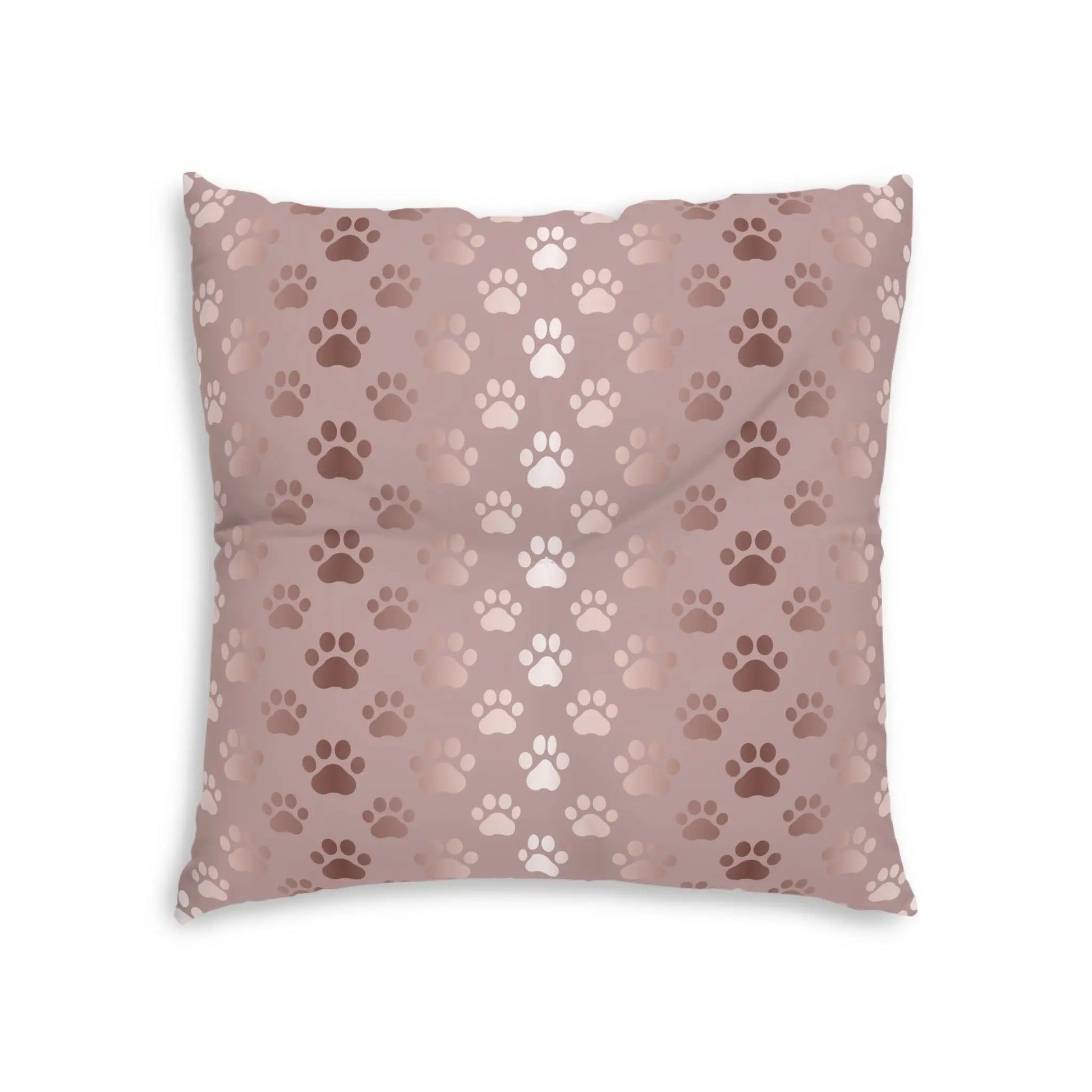 Shimmery Pet Paw Print Tufted Floor Pillow Printify