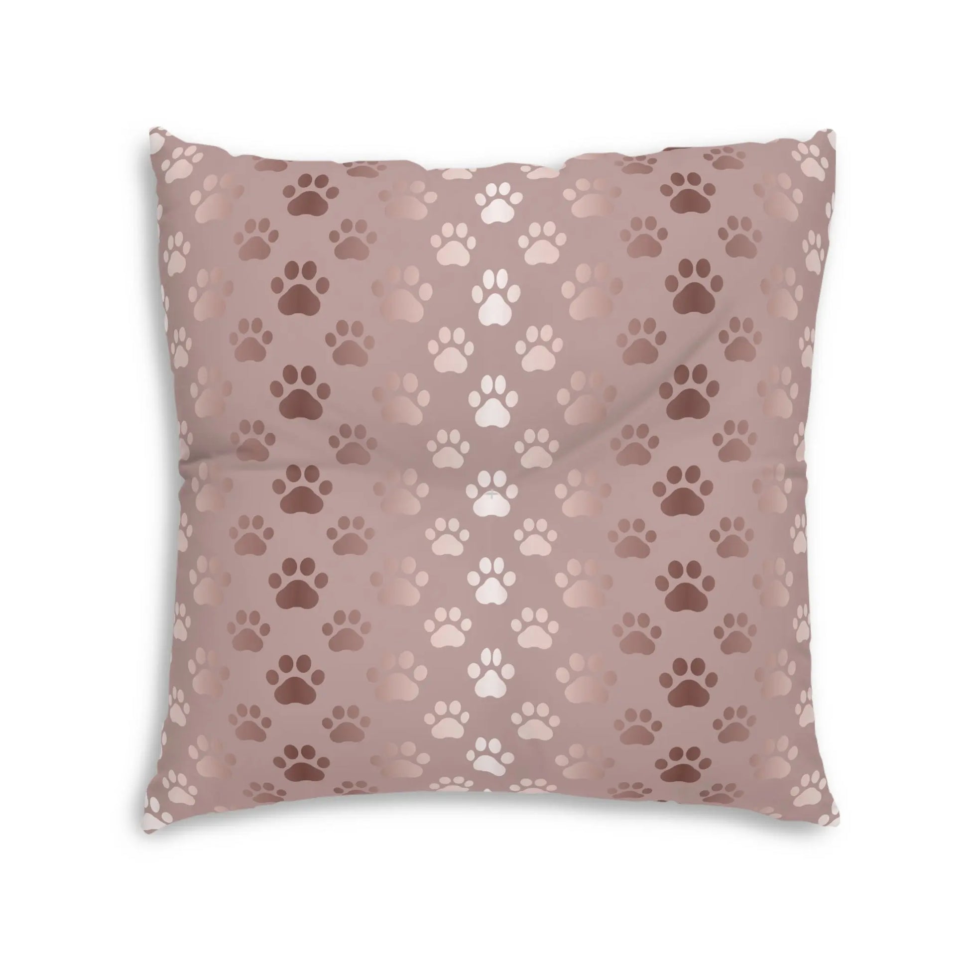 Shimmery Pet Paw Print Tufted Floor Pillow Printify