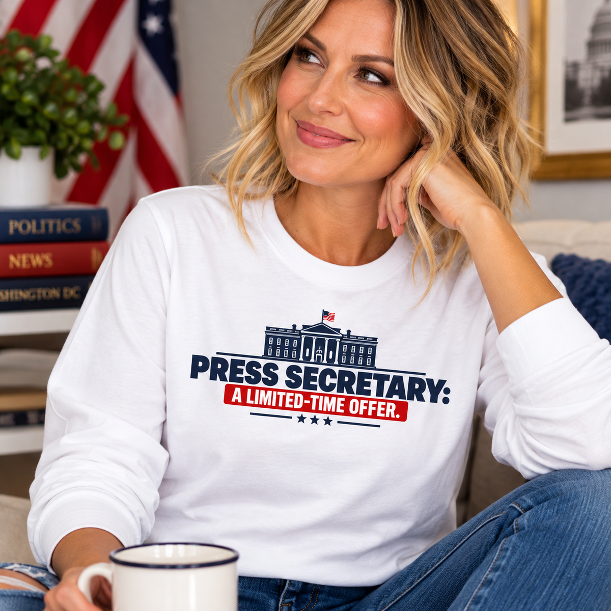 Press Secretary: A Limited-Time Offer Long Sleeve Shirt | Funny Political Satire