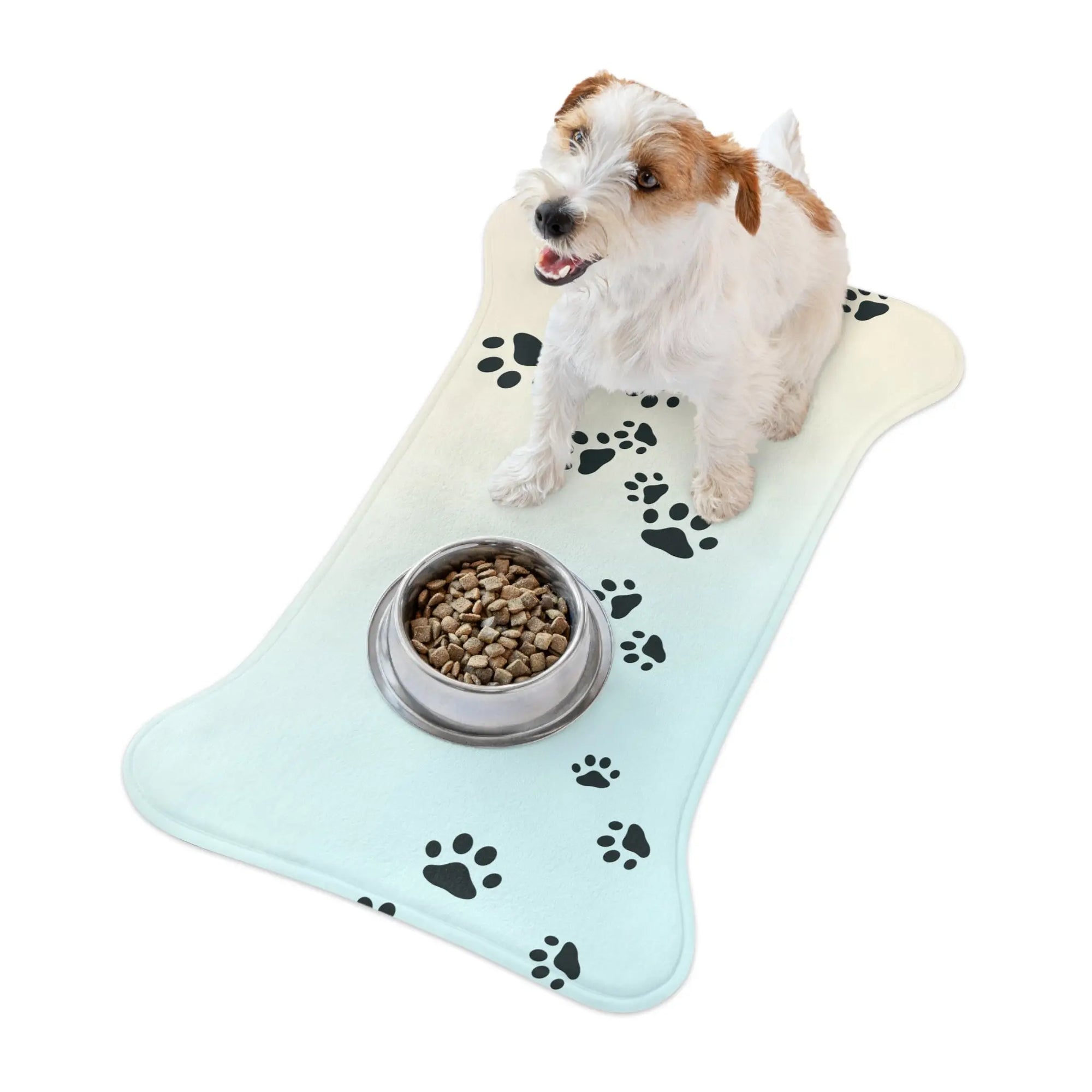 Stylish Pet Feeding Mat – Paw Print Design Printify
