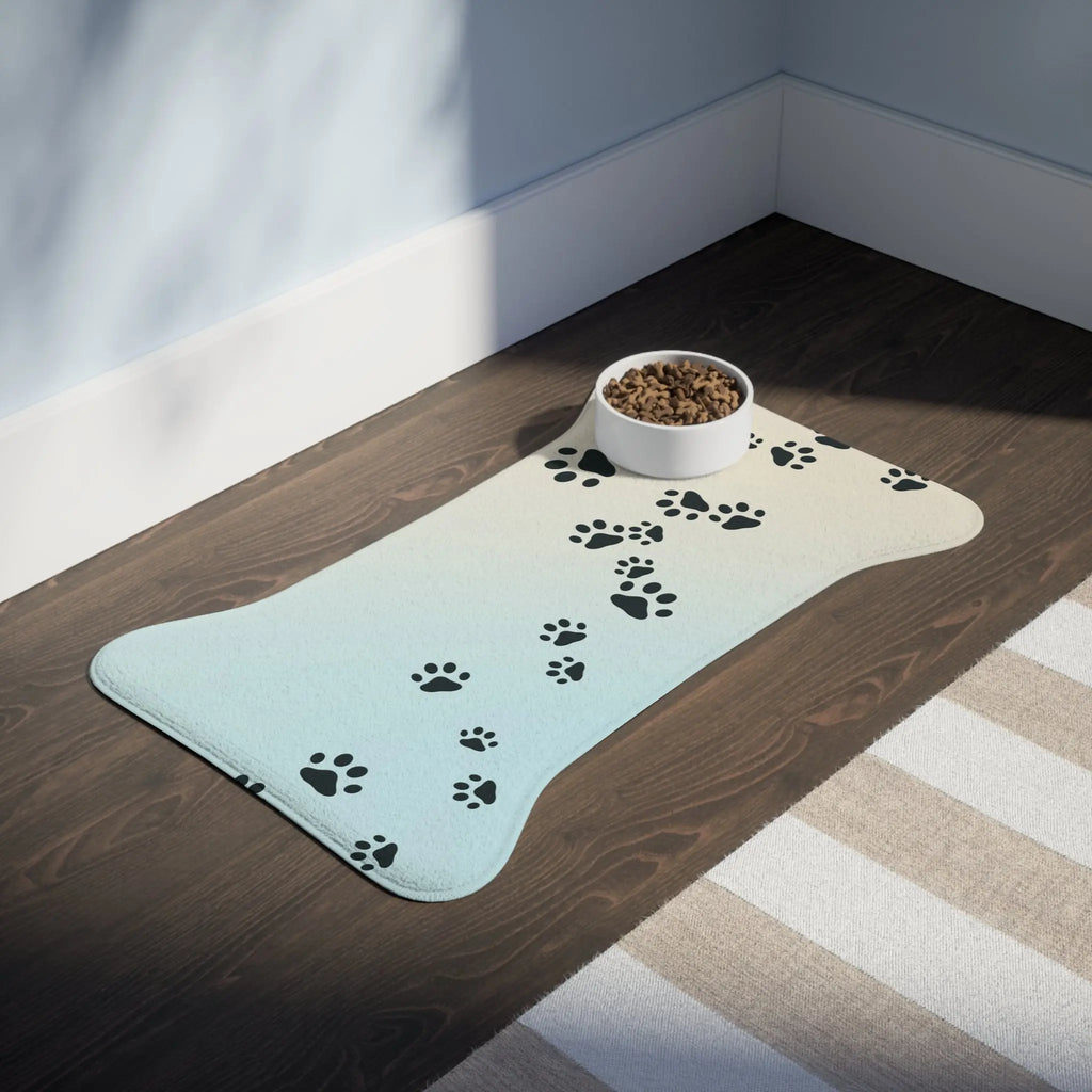 Stylish Pet Feeding Mat – Paw Print Design Printify