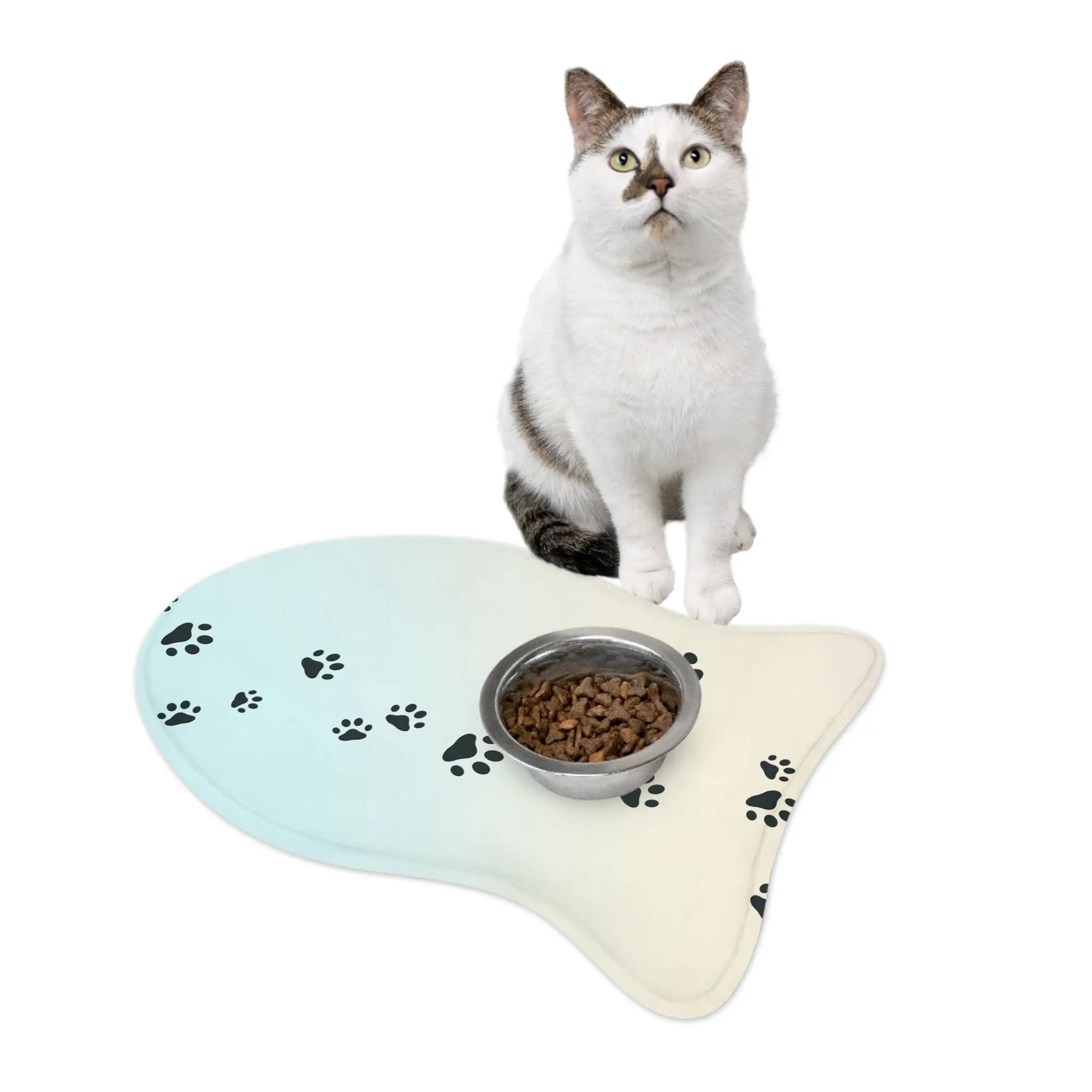 Stylish Pet Feeding Mat – Paw Print Design Printify