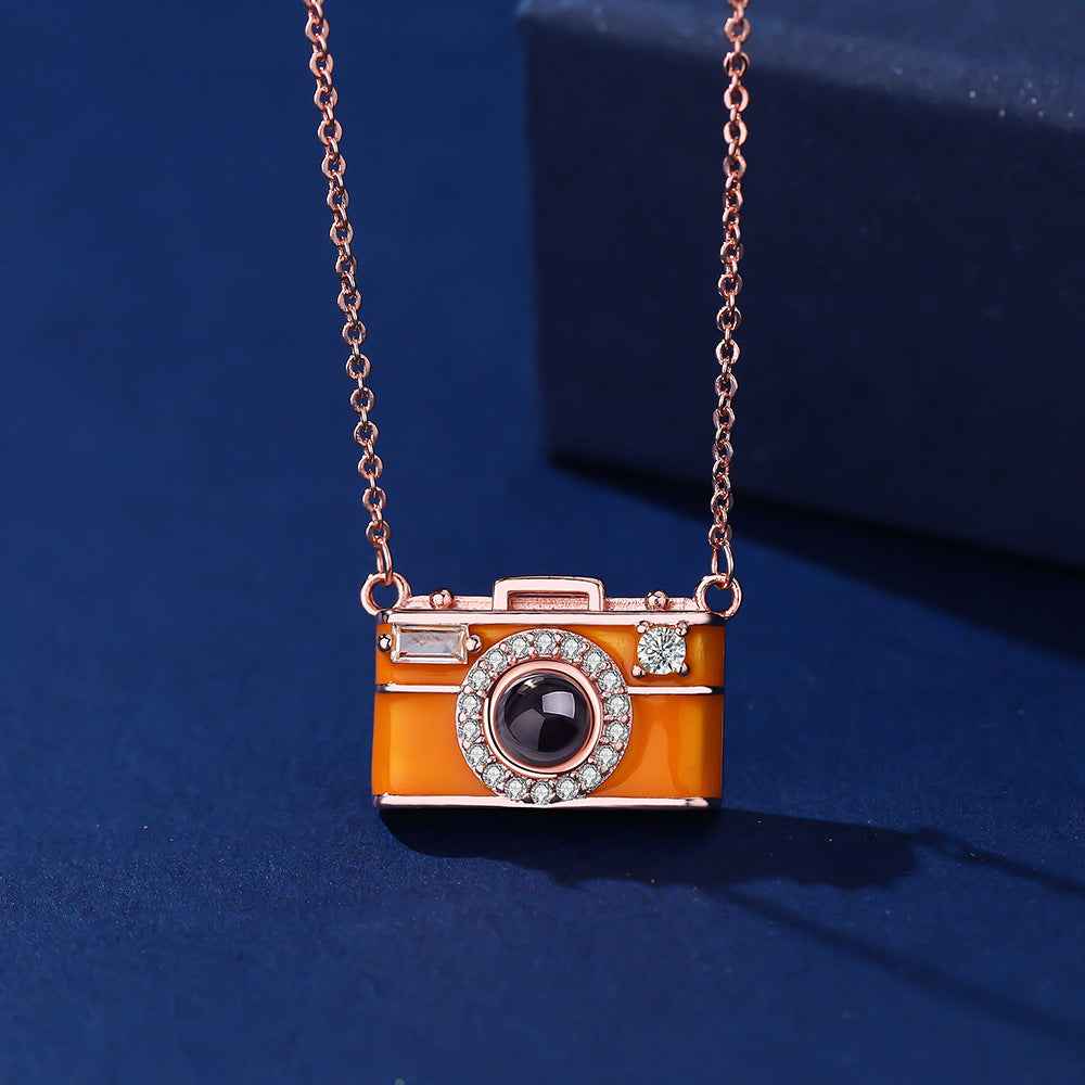 Custom Photo Projection Necklace – Camera Pendant | “Look Closer” Gift