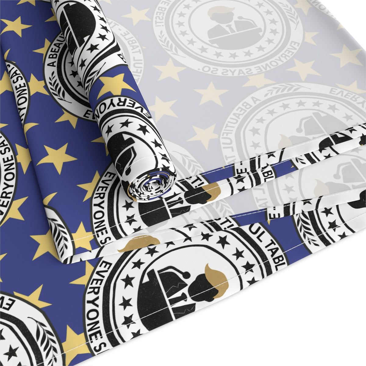 A Beautiful Table Table Runner – Faux Official Parody Seal Pattern - Decor, Home, Tablecloths & Runners - EpiAl's Shop