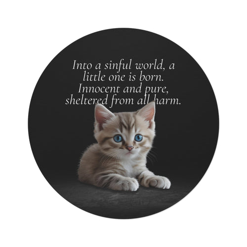 A little One is Born Round Rug for Cat Lovers - Decor, Home, Rugs & Doormats - EpiAl's Shop
