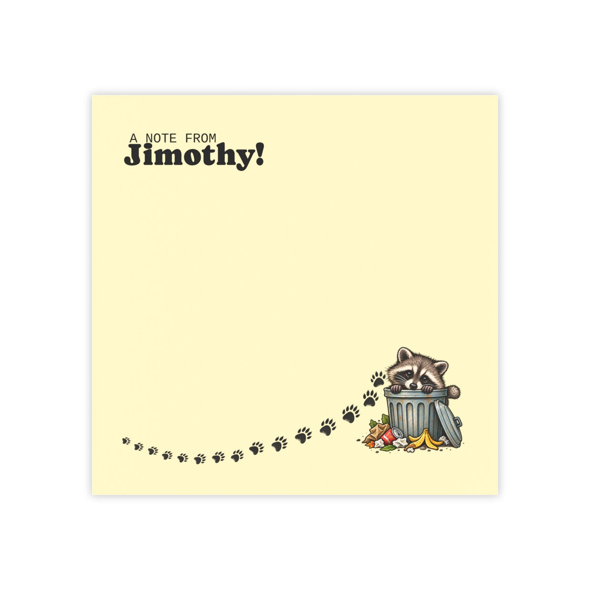 A Note From Jimothy Raccoon Post-it® Notes - Paper Products, Note Pads - EpiAl's Shop