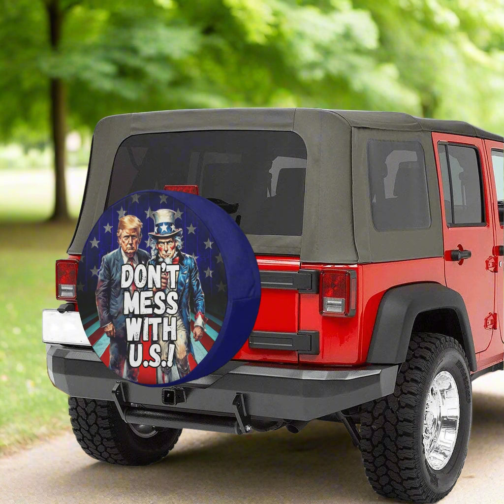 Don't Mess with U.S. Spare Tire Cover (Medium)(16")