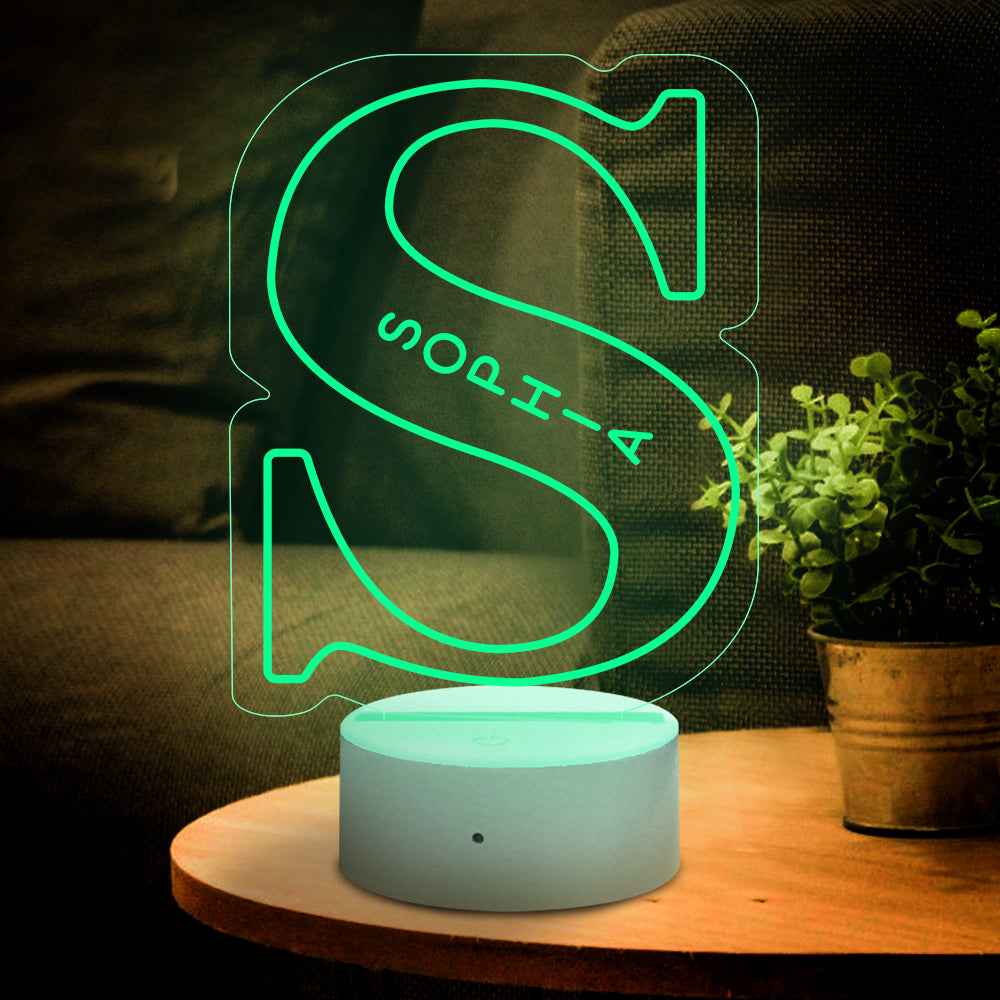 LED A–Z Personalized Lamp | “Yes, It’s Your Name. Obviously.”