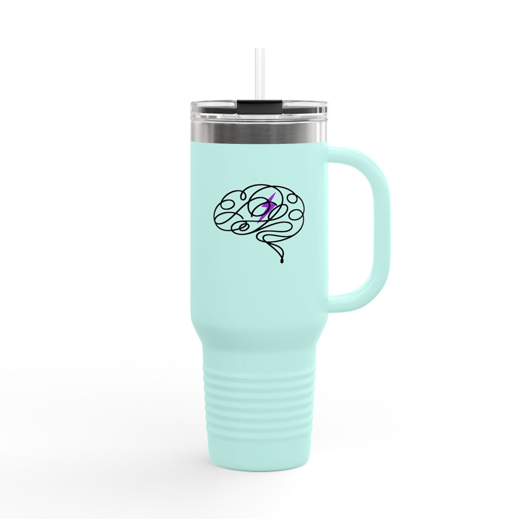 Abstract Brain Line Art 40oz Insulated Tumbler with Handle - Drinkware, Tumblers & Travel Mugs - EpiAl's Shop