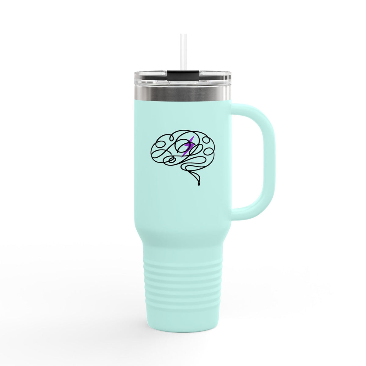 Abstract Brain Line Art 40oz Insulated Tumbler with Handle - Drinkware, Tumblers & Travel Mugs - EpiAl's Shop