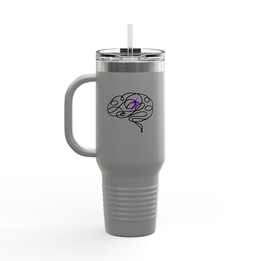 Abstract Brain Line Art 40oz Insulated Tumbler with Handle - Drinkware, Tumblers & Travel Mugs - EpiAl's Shop