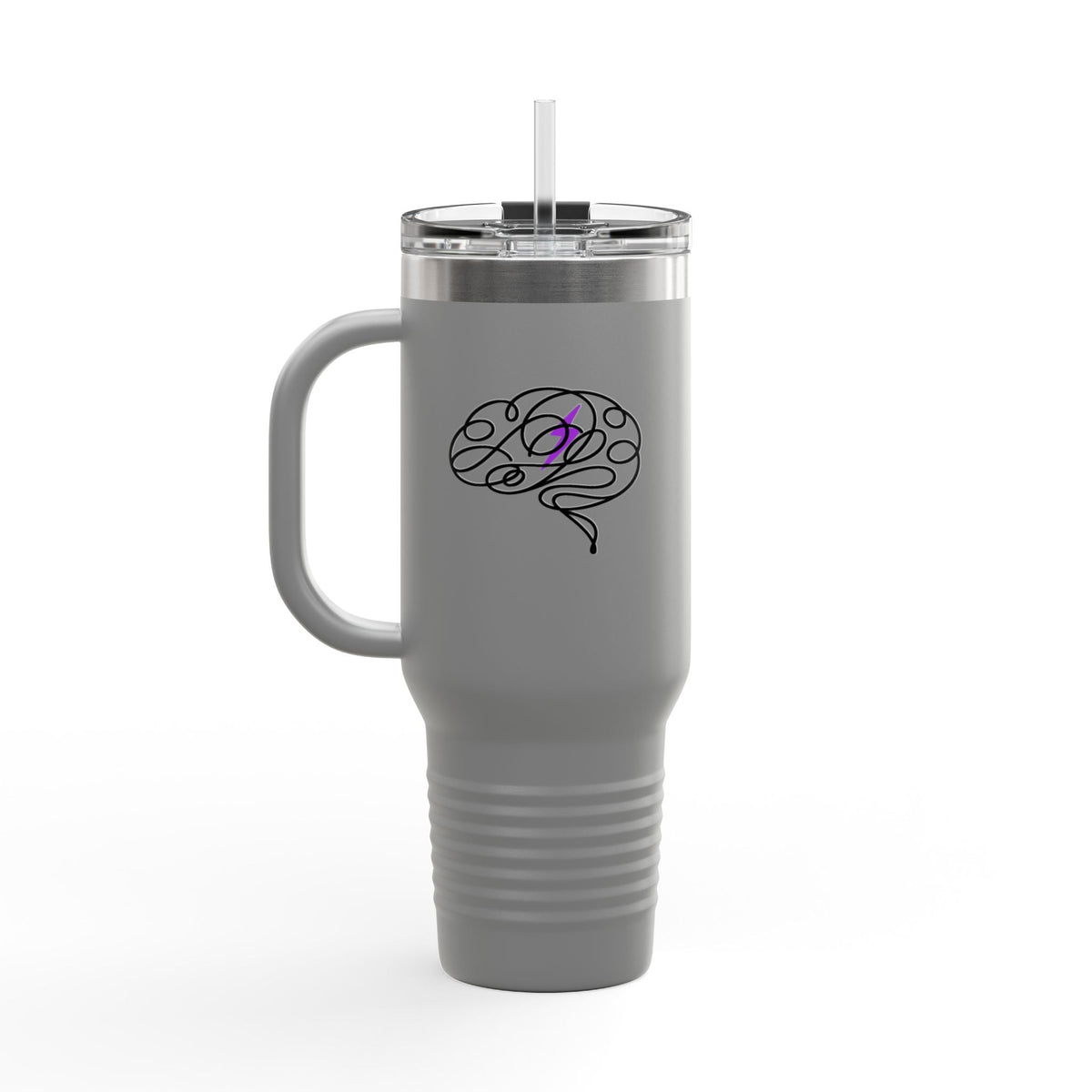Abstract Brain Line Art 40oz Insulated Tumbler with Handle - Drinkware, Tumblers & Travel Mugs - EpiAl's Shop