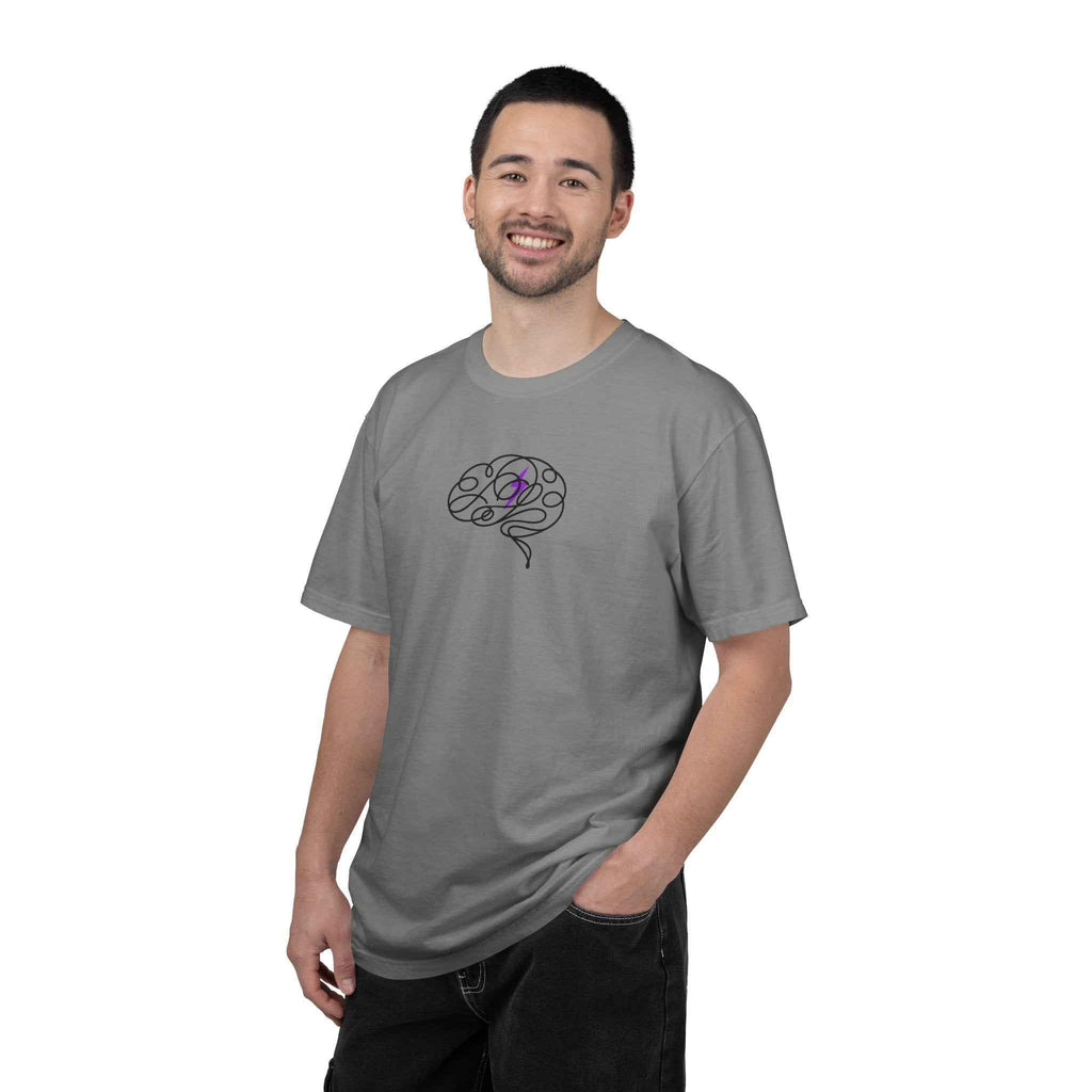 Abstract Brain Line Art T-Shirt – Epilepsy Awareness Edition - Clothing, Unisex, T-Shirts - EpiAl's Shop