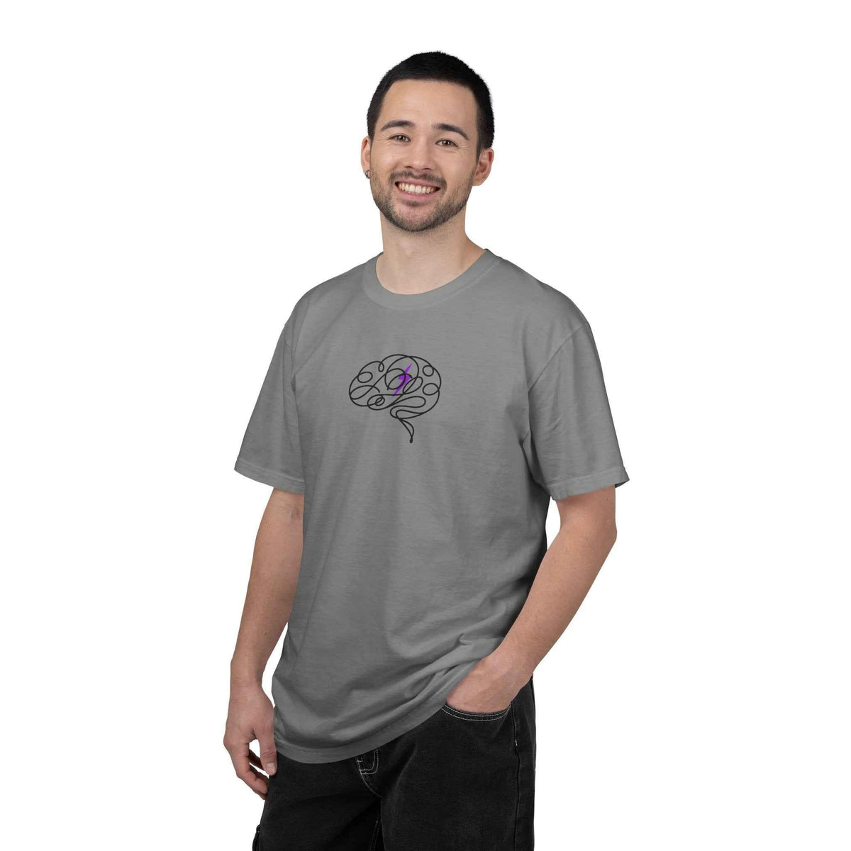 Abstract Brain Line Art T-Shirt – Epilepsy Awareness Edition - Clothing, Unisex, T-Shirts - EpiAl's Shop